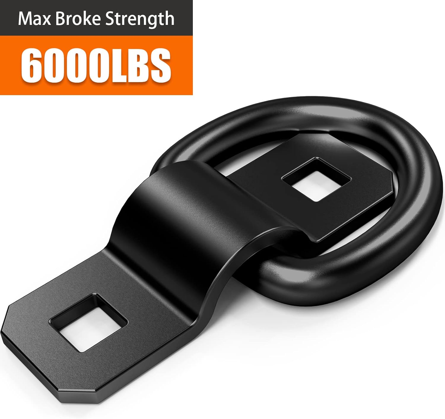 10 PCS 3/8" Heavy Duty D Rings Tie down Anchors for Trailer Truck Cargo D-Rings Durable Black Tie Downs Ring 6000 Pound Breaking Strength image number 1