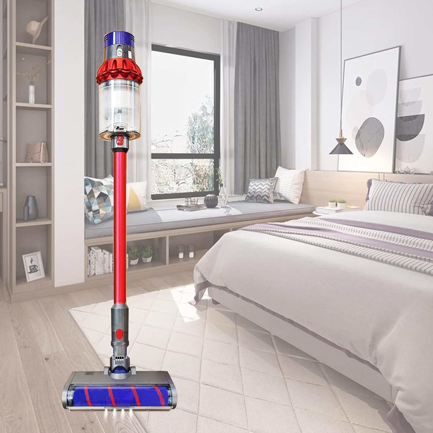 EZ SPARES Soft Roller Cleaner Head Compatible with V11 V10 V8 V7 V15 Cordless Stick Vacuum Cleaner image number 2