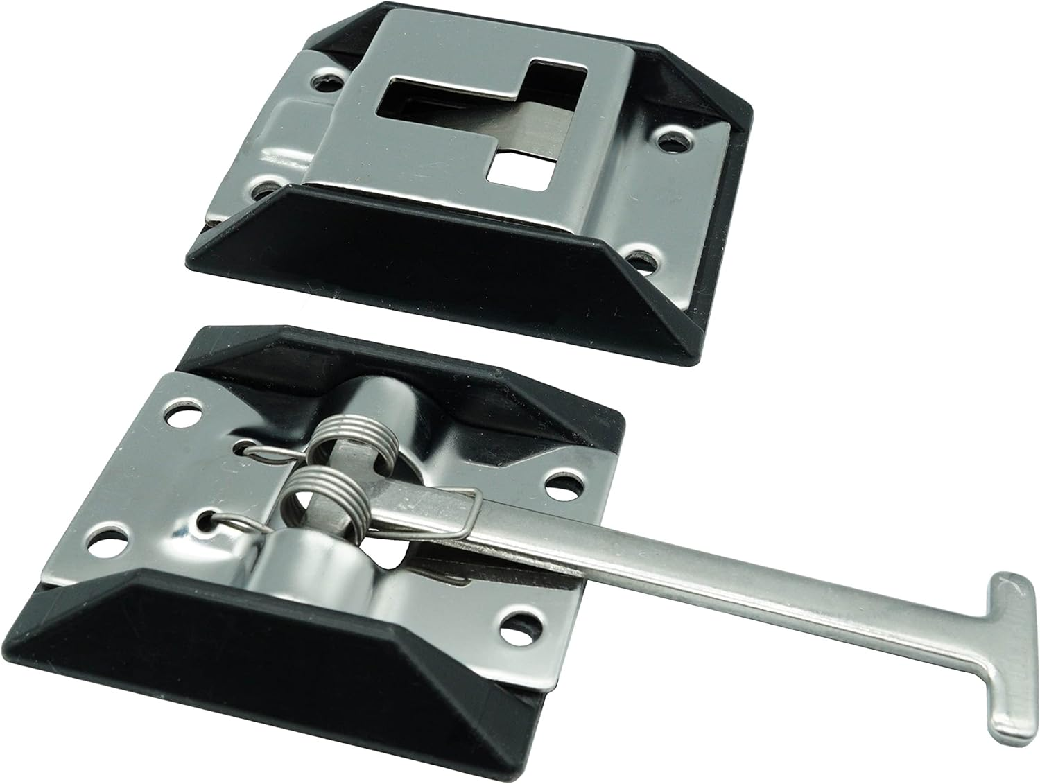 Polished Stainless Steel 6 Inches T Style Entry Door Latch Catch Holder for RV Camper Trailer Cargo, Entry Door Hardware (1 Pack) image number 3