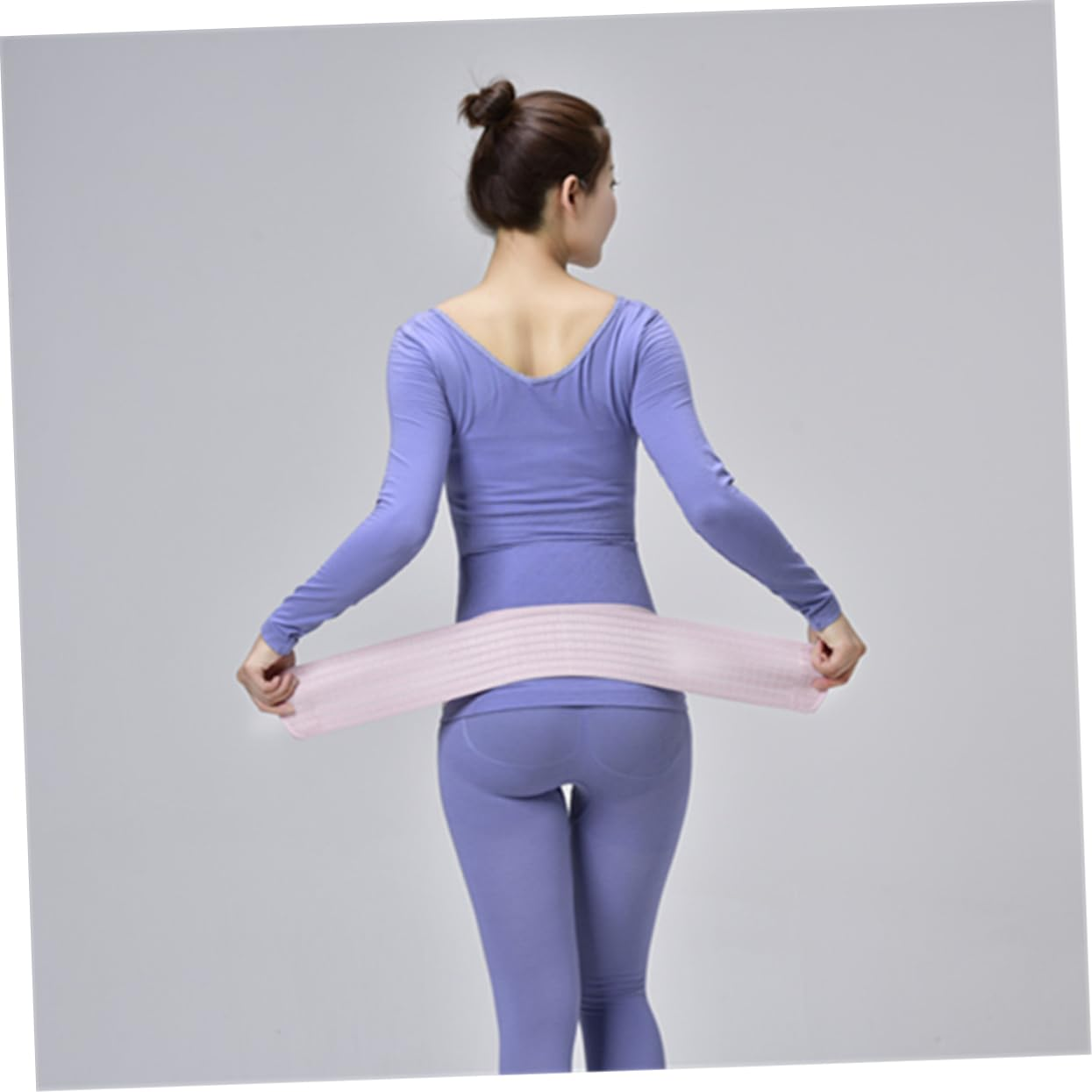 Breathable Dual-Layer Pregnancy Belly Support Belt Pink Free Size Postpartum Pelvic Waist Care Band for Pregnant Women Abdomen and Back Protection image number 4