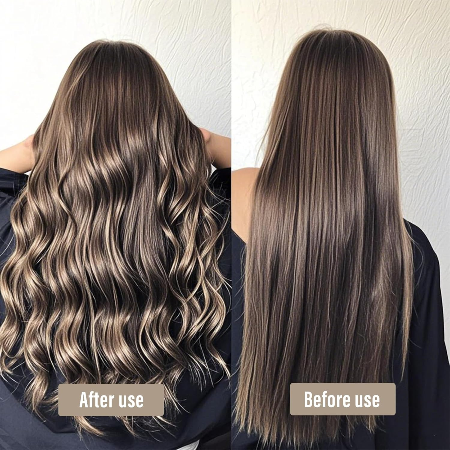 Pack of 3 Heatless Curls Band, Heat-Free Curlers, Curls without Heat, Hair Curler Hair Curling Band Curls Overnight for All Hair Types, Brown image number 3