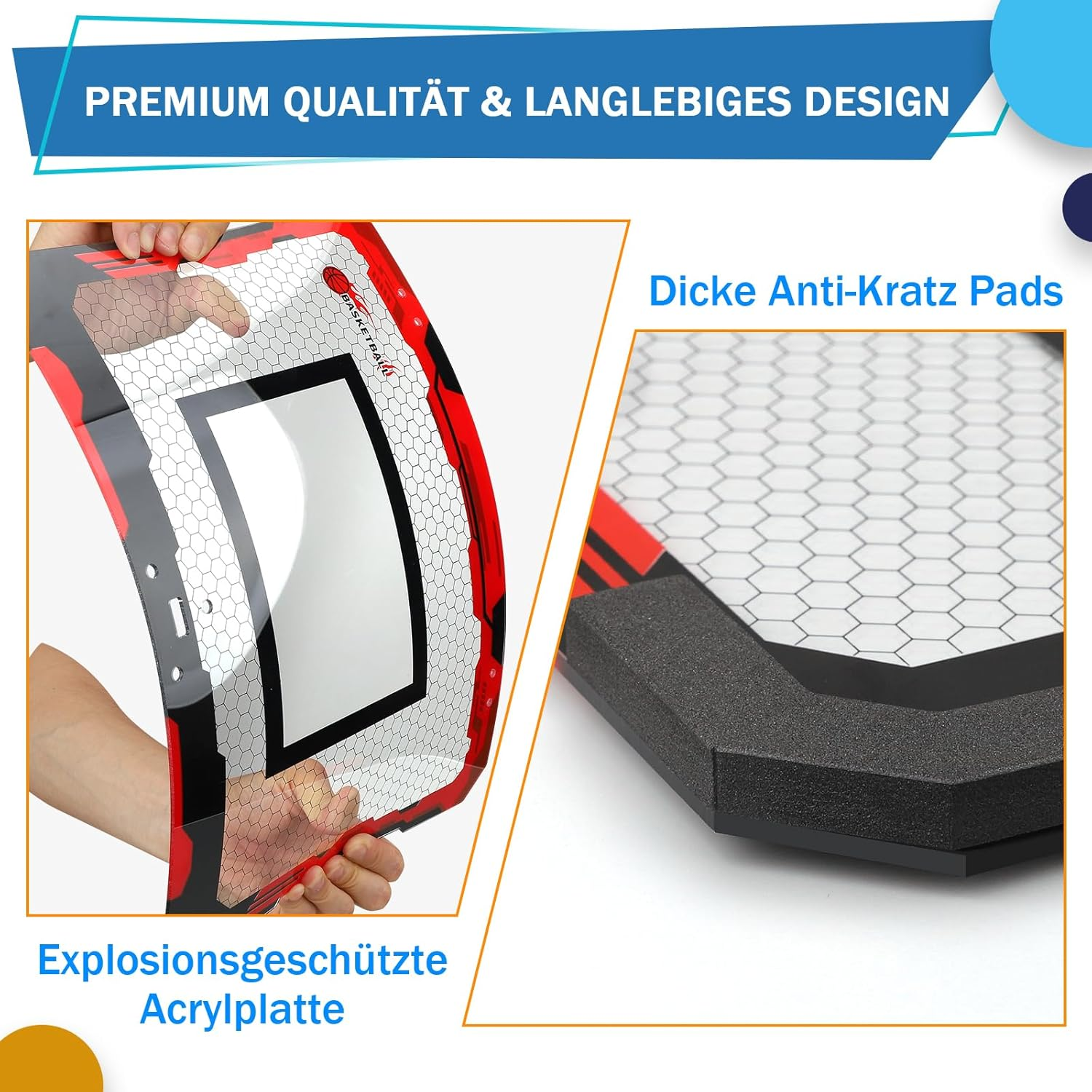 Mini Basketballkorb Basketball Reifen F&uuml;r Kinder Erwachsene, &Uuml;ber T&uuml;r Basketball Reifen Mit 3 Gummib&auml;llen, Sport Party Gunsten F&uuml;r Home Office T&uuml;rwand, Geschenk F&uuml;r Jungen M&auml;dchen image number 3