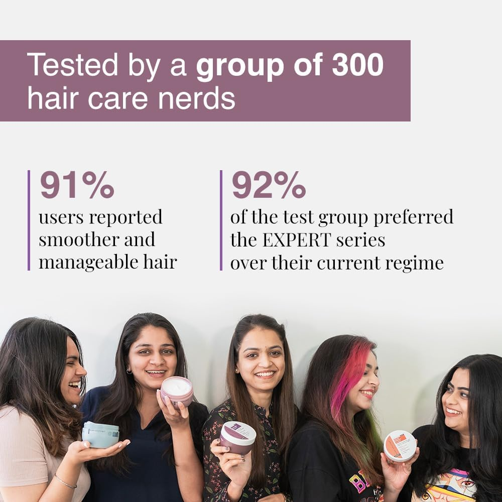 Bare Anatomy Ultra Smoothing Hair Mask | Restores Smoothing & Texture by 27% | Deep Conditioning with Carbohydrate Complex & Niacinamide | for Dry & Frizzy Hair | Sulphate & Paraben Free | for Women & Men | 8.4 Ounce image number 6