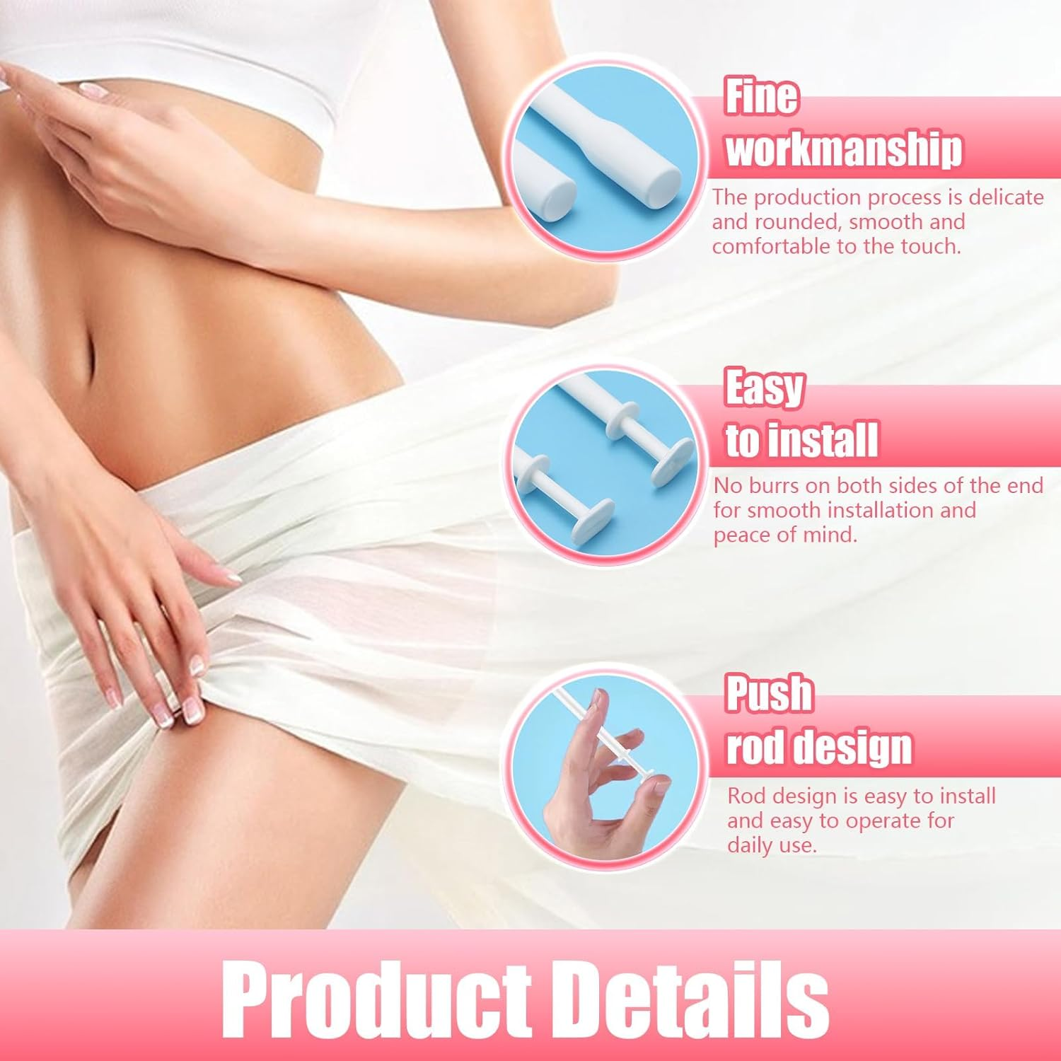 Suppository Applicator, 20 Pcs Vaginal Cream Applicator, Disposable Vaginial Applicators for Most Boric Acid Suppositories, Pills, Tablets and Size 0 and 00 Capsules, Individually Wrapped