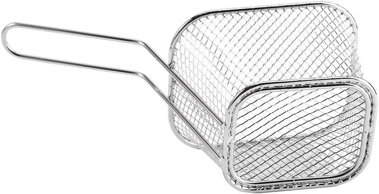Fry Basket Chip Fries Baskets,8Pcs Mini Stainless Steel Mesh Wire French Fry Chips Baskets Net Strainer Food Presentation Strainer Potato Kitchen Cooking Tools image number 6