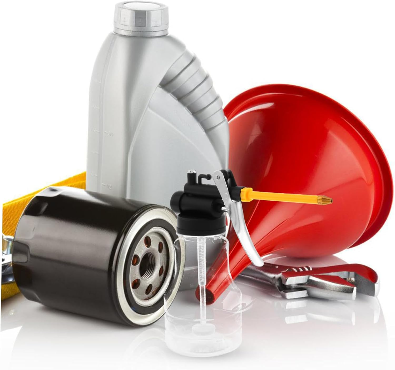 SOLUSTRE Oiler High Pressure Plastic Bottle Copper Nozzle for Automotive Engine Lubrication image number 4