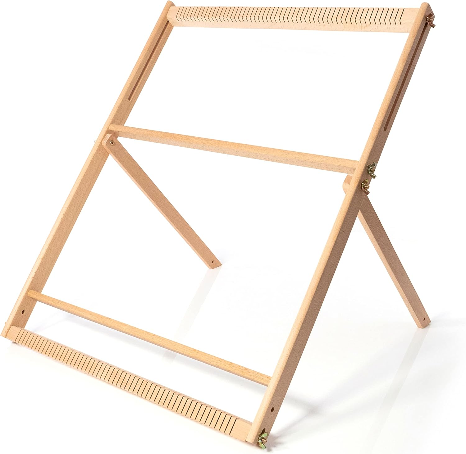 Wooden Weaving Loom - Large 23.4X18.5 Frame, Lift Up/Down, Adjustable Stand, Multi-Craft - Complete Kit image number 6