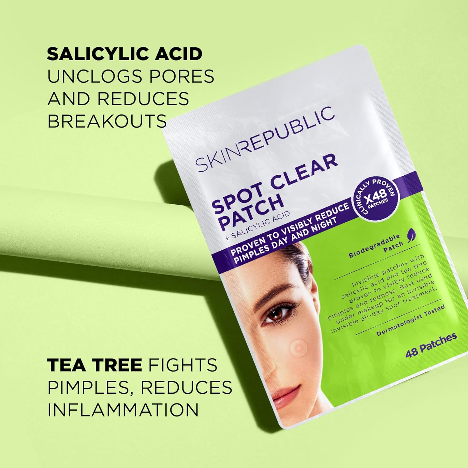 Skin Republic Spot Clear Patch + Salicylic Acid. Clinically Proven to Reduce Pimples Day and Night. Made in Korea. 3 Pack (144 Pimple Patches). image number 3