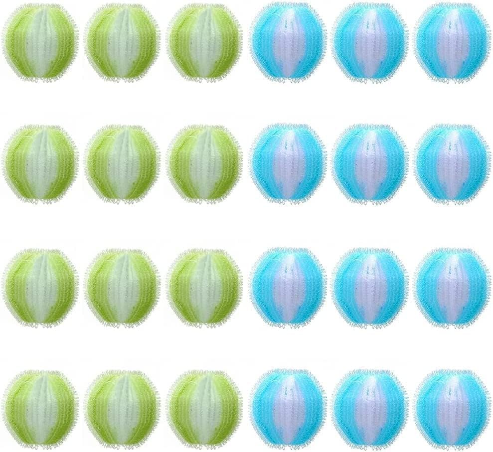 24 Pieces Pet Hair Remover for Laundry, Betterjonny Reusable Dryer Washing Balls Hair Lint Remover Laundry Ball, Pet Hair Laundry Catcher for Laundry