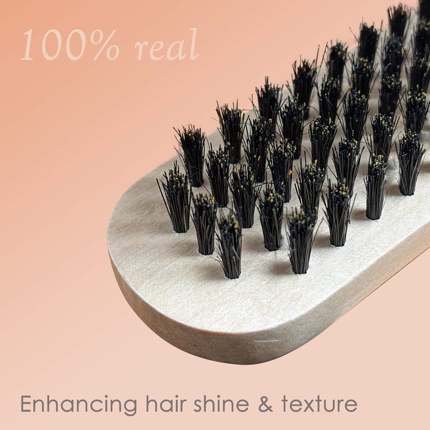 Chazcool Double Sided Bristle Hair Brush, Clamp Hair Brush Use for Smoothing and Straight Hair Styles, Wooden Hair Straightening Brush image number 4