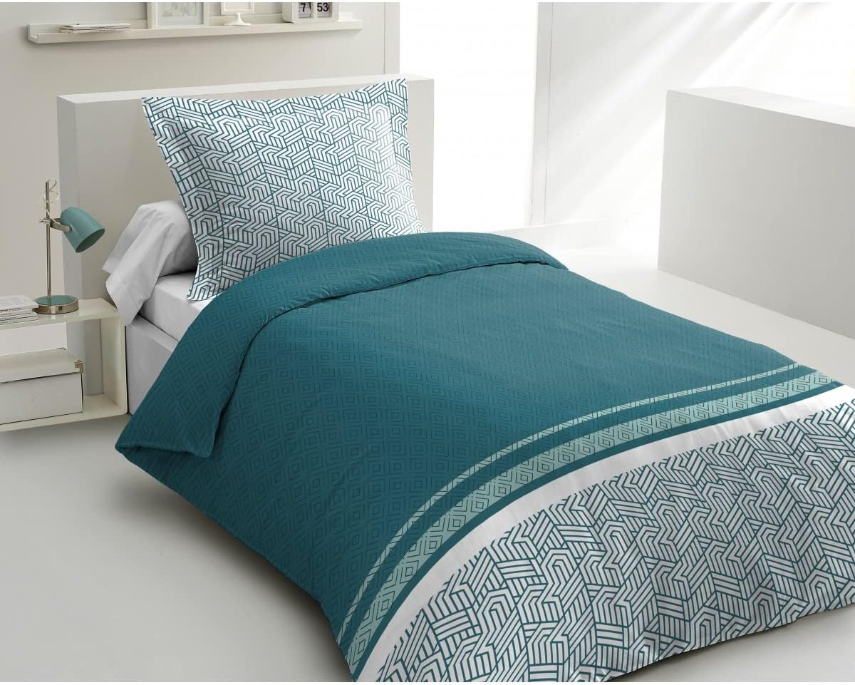 Home Linge Passion 3-Piece Bedding Set 220 X 240 Cm 100% Cotton 57 Thread Count Tilt Fir Celadon (HP-62558) image number 3