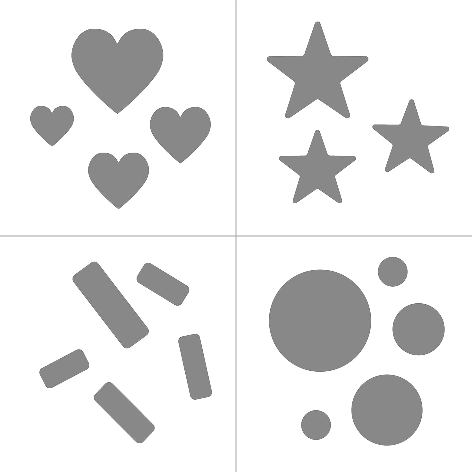 Fiskars Hole Punch Confetti Maker Set (4-Pack) - Stars, Hearts, Circles and Rectangle Shapes - Arts and Crafts Tools image number 6