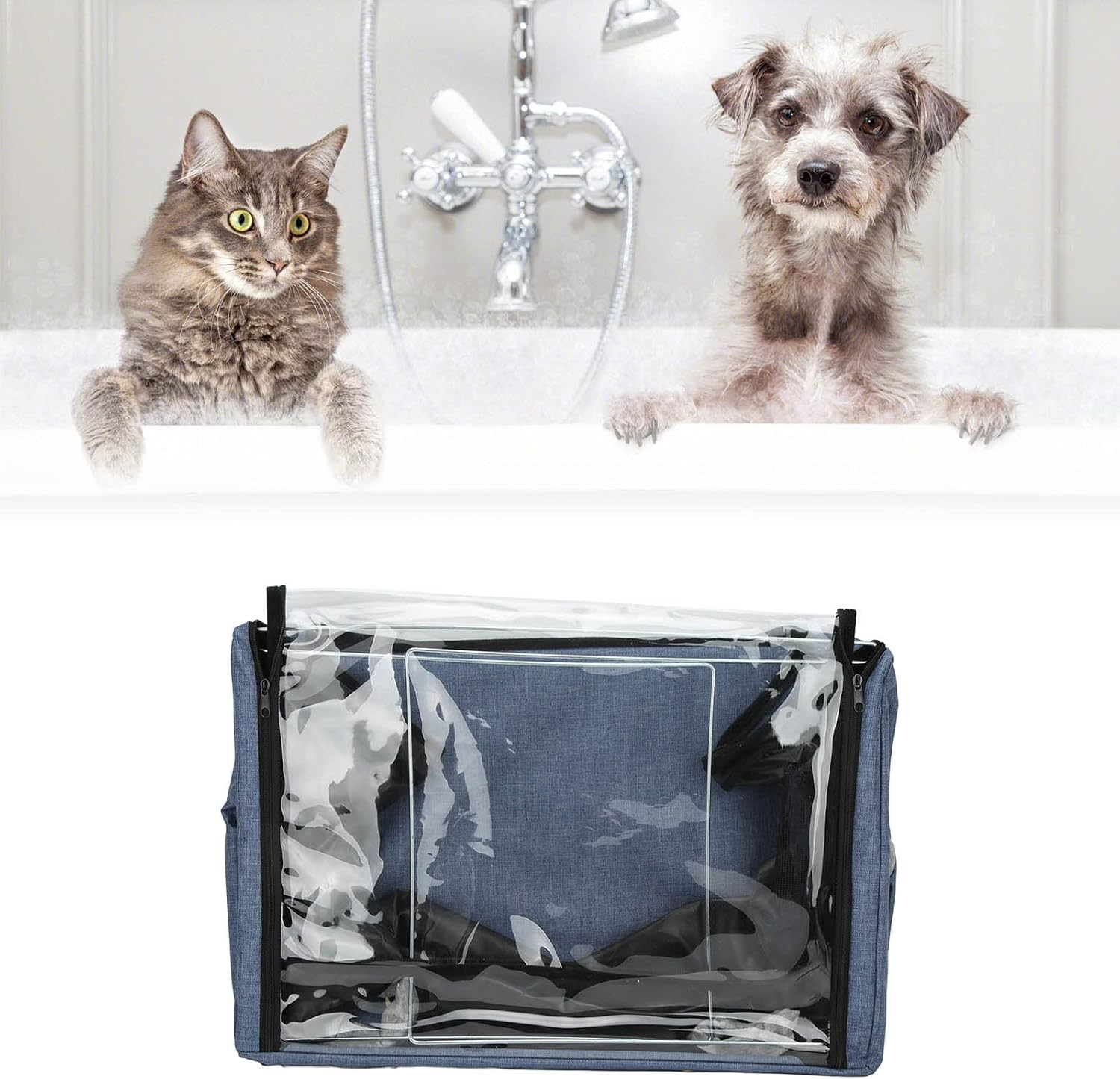 Pet Nebulizer Nest Cat Dog Atomization Box Oxygen Chamber Collapsible Hands Portable Inhalation Machine Small Pet Nebulization Oxygen Inhalation Box ICU Cage image number 2