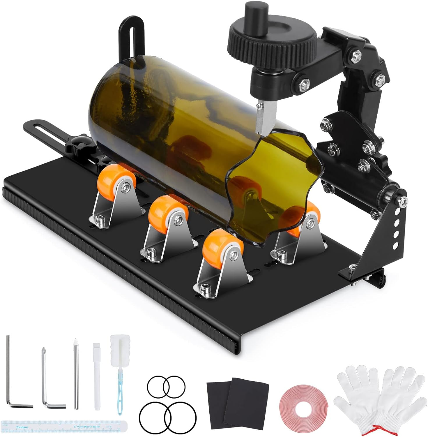 Glass Bottle Cutter Kit, FIXM DIY Glass Cutter for Bottles with Adjustable Width, DIY Any Art-Ware with a Complete Set of Accessories image number 1