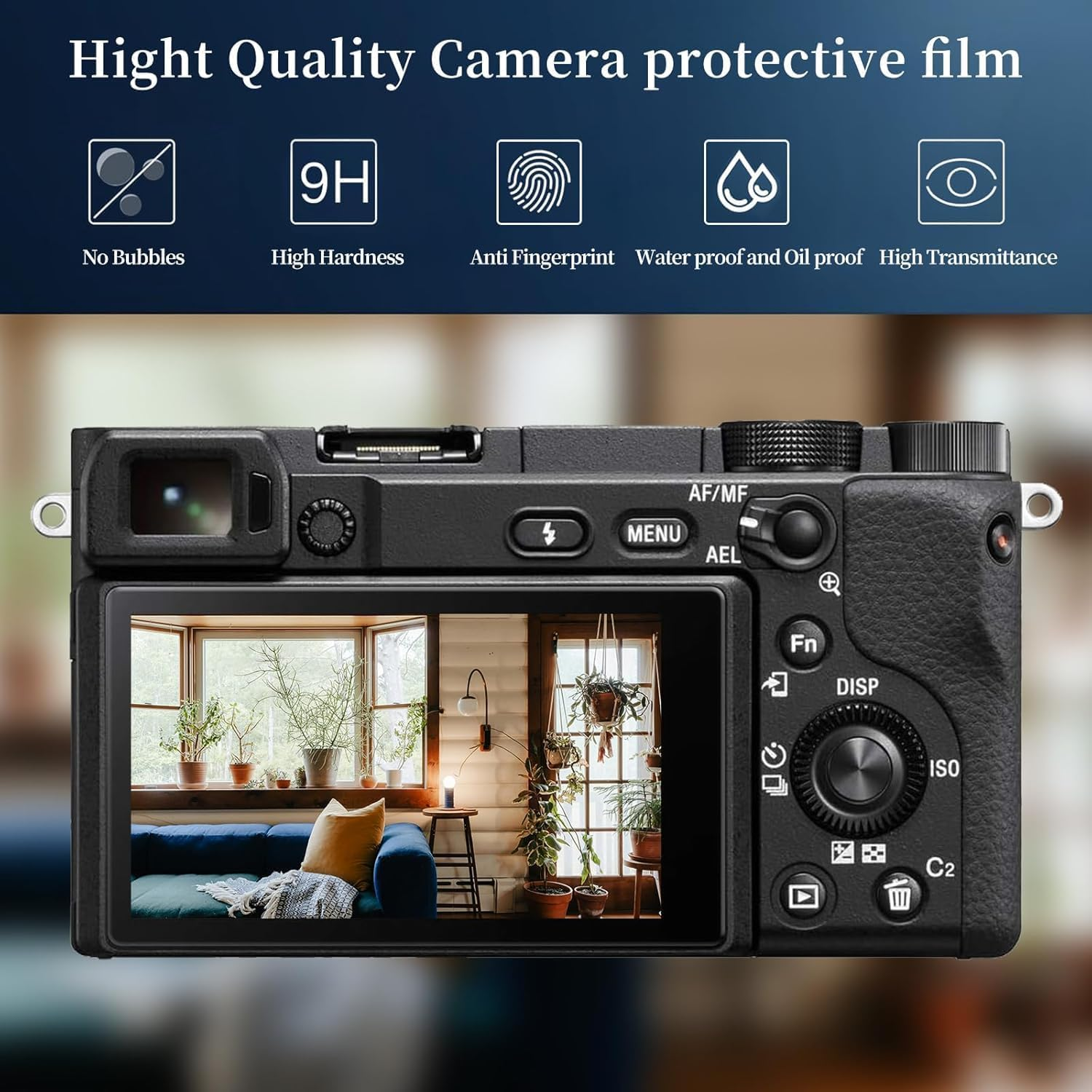 Didisky Pack of 4 Screen Protectors for Sony Alpha 6300/6400/6000/5000/6600/6100, 9H Tempered Glass Screen Protectors, Scratch-Resistant, Anti-Dust, Bubble-Free image number 5