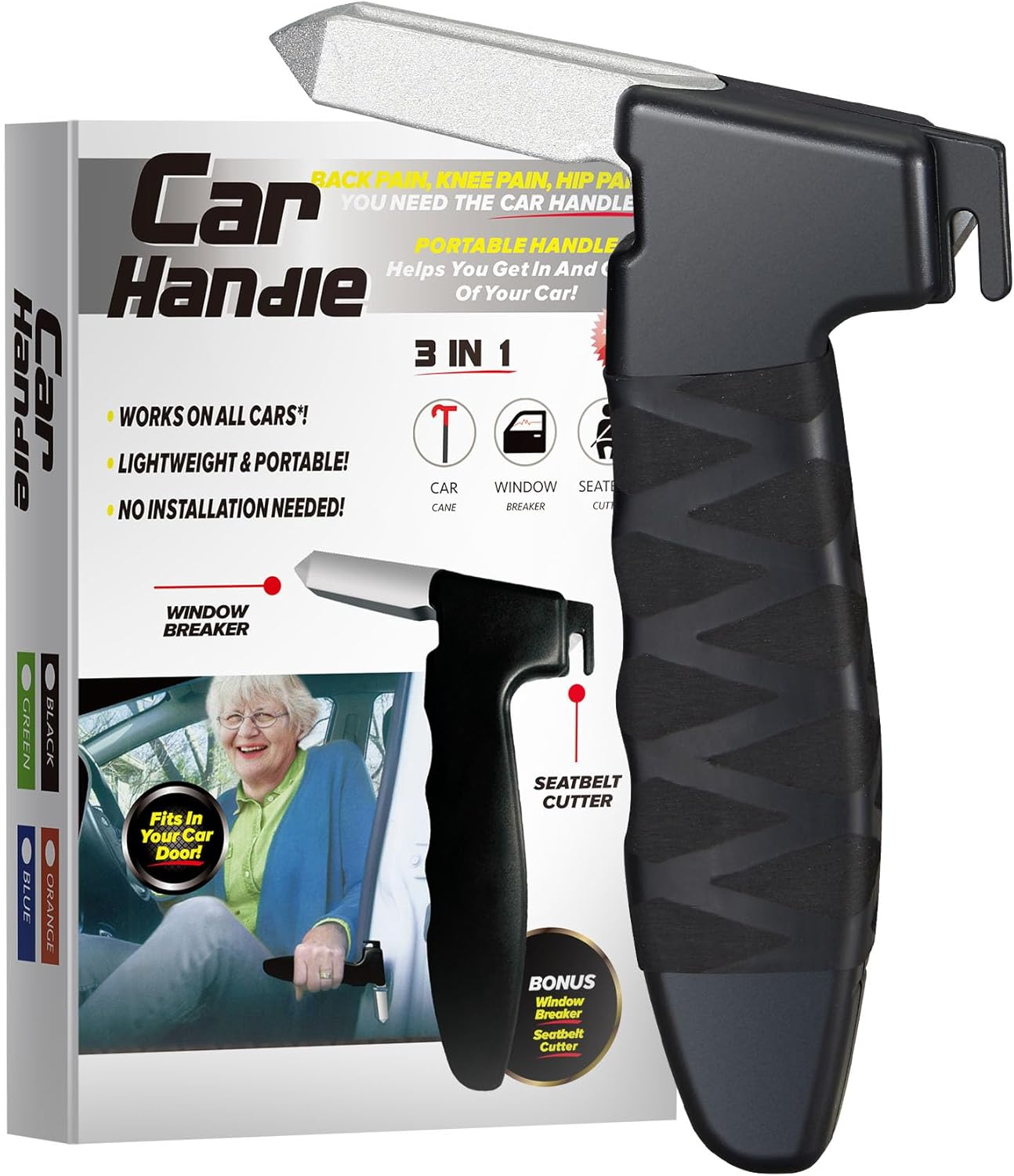 Car Handle Assist for Elderly Car Door Handle for Elderly Auto Portable Vehicle Support Handle and Handicapped Car Handle for Easy Exit Handle for Car Black1 image number 3