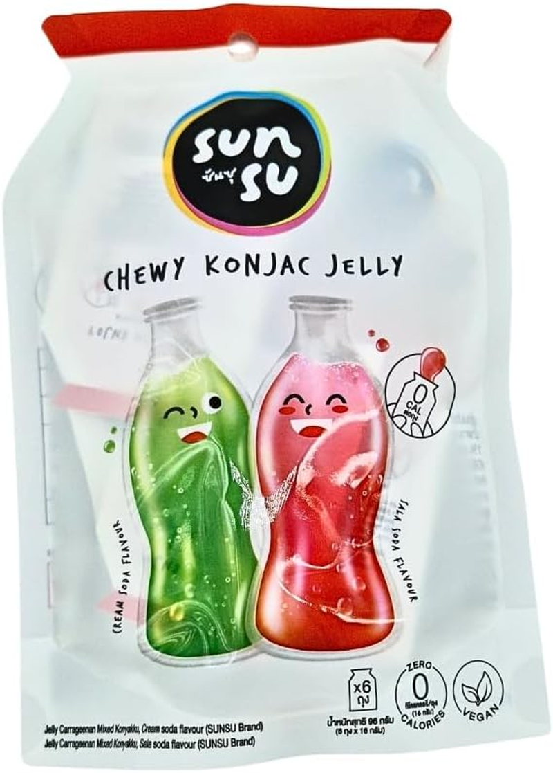 Sunsu Chewy Jelly Cream Soda & Sala Soda Flavour 96G image number 3