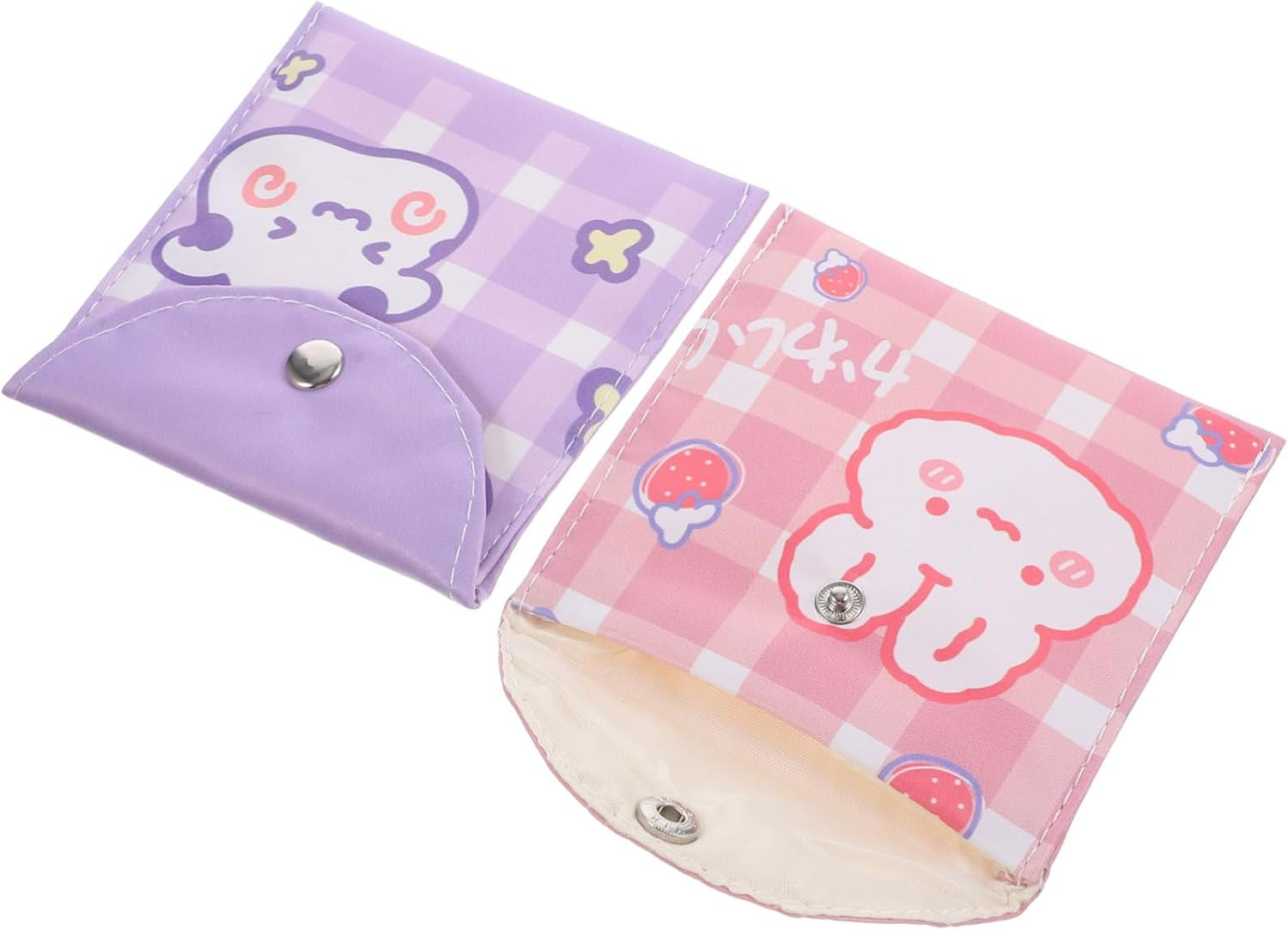 Sanitary Napkin Storage Bag 2Pcs Large Capacity Portable Period Pouch Travel Sanitary Pad Holder Girls Menstrual Pad Container for Daily Use image number 3