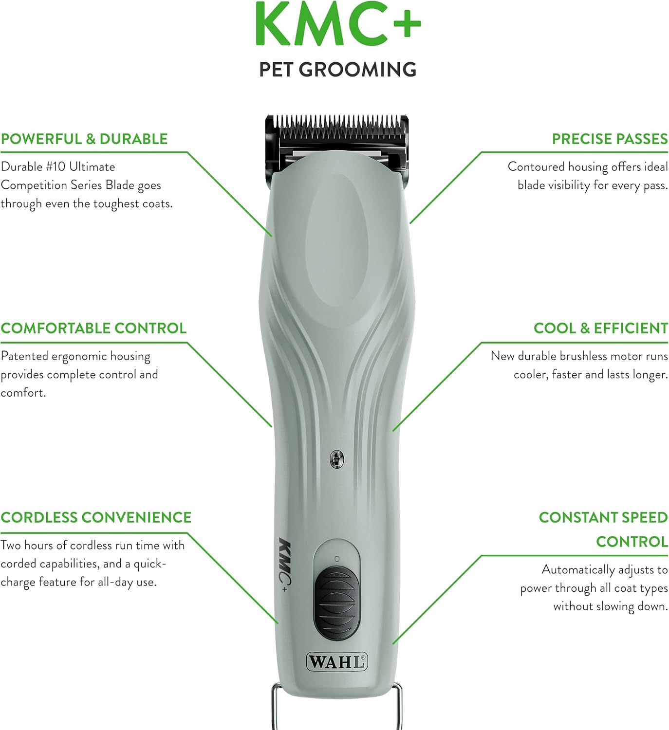 Wahl Professional Animal KMC+ 2-Speed Cordless Clipper (3025661) - Teal