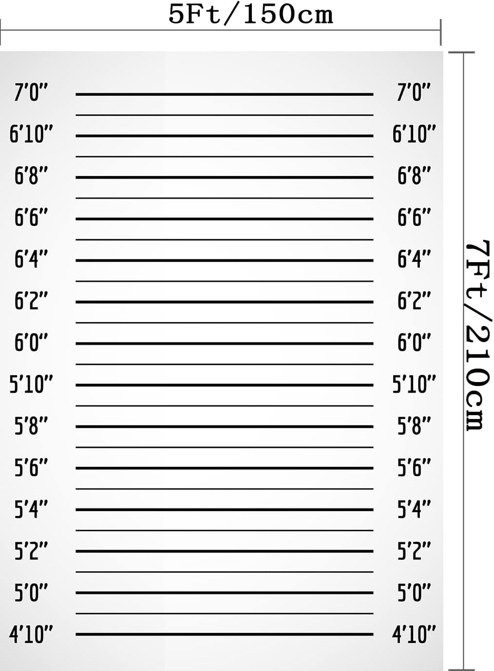 Dephoto Police Lineup Photography Backdrop Black Line Mugshot Decor Photo Background for Party Banner Children Game Vinyl Studio Prop 5X7Ft image number 2