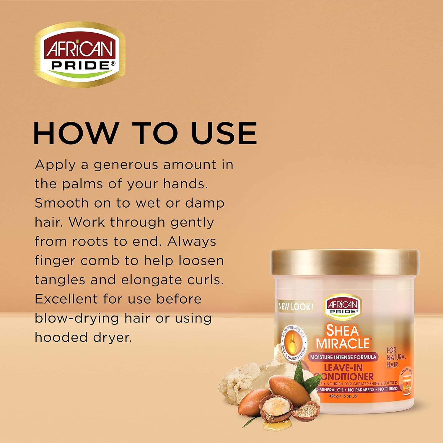 ((Confezione Da 3)) - African Pride Shea Butter Miracle Leave in Conditioner - 440Ml Jar image number 3