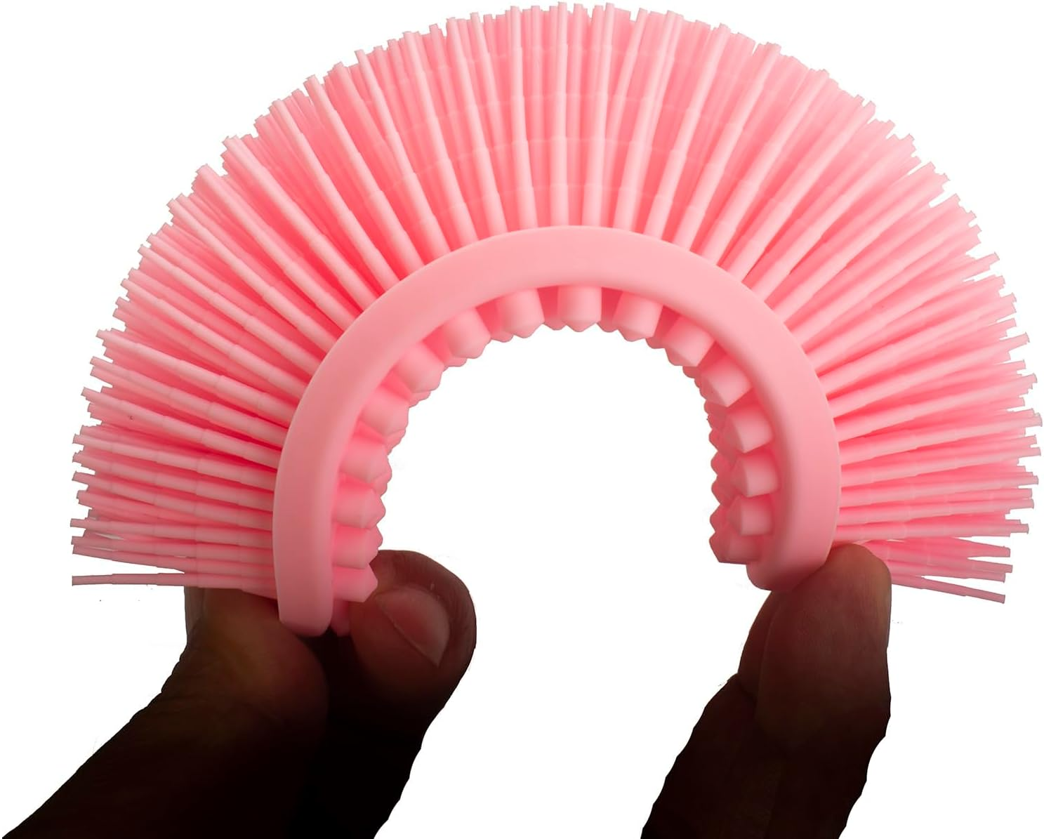Exfoliating Silicone Body Scrubber Shower Bath Body Brush Easy to Clean, Lathers Well, Eco Friendly (Pink)