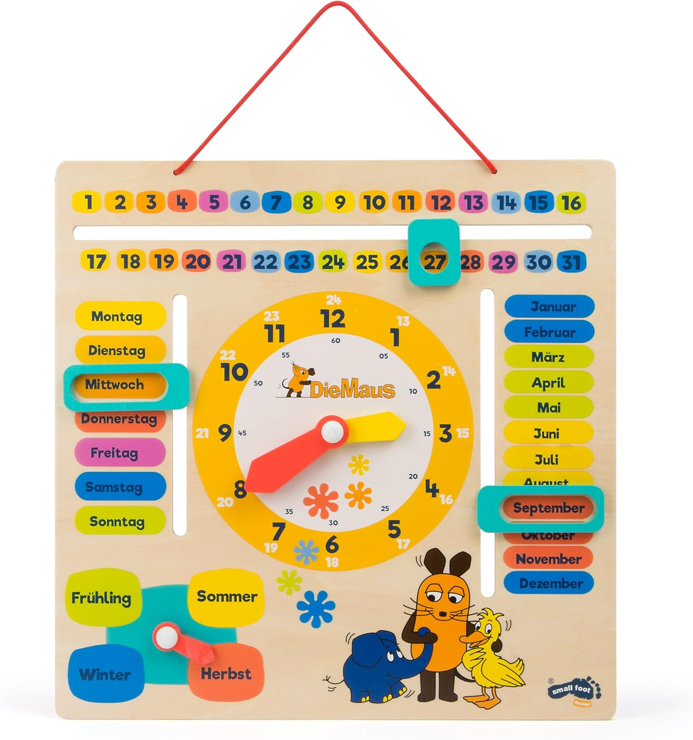 Die Maus Lernuhr Mit Kalender