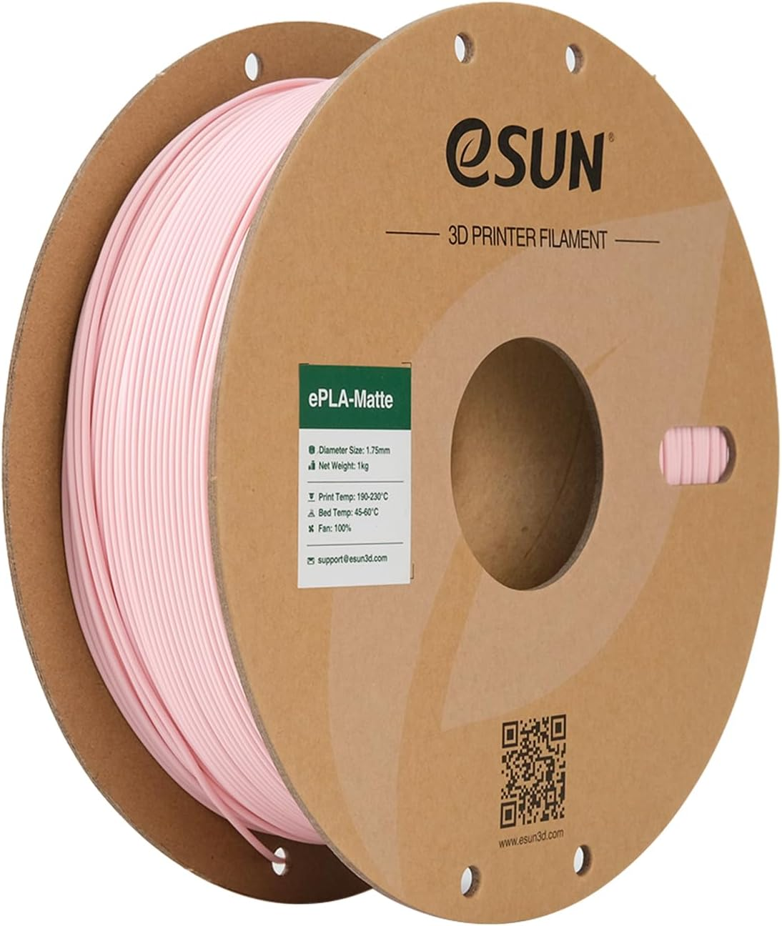 Esun Upgraded Matte PLA Filament 1.75Mm, Matte PLA 3D Printer Filament, Dimensional Accuracy +/- 0.02Mm, 1KG Spool (2.2 LBS) 3D Printing Filament for 3D Printers, Matte Peach Pink image number 4
