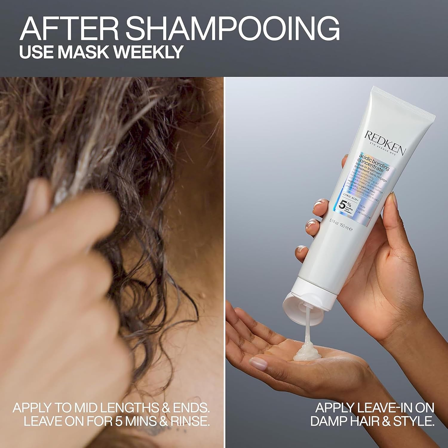 Redken Bonding Hair Mask for Dry, Damaged Hair Repair | Acidic Bonding Concentrate | Hydrating 5 Minute Hair Mask | for All Hair Types | 250Ml image number 1