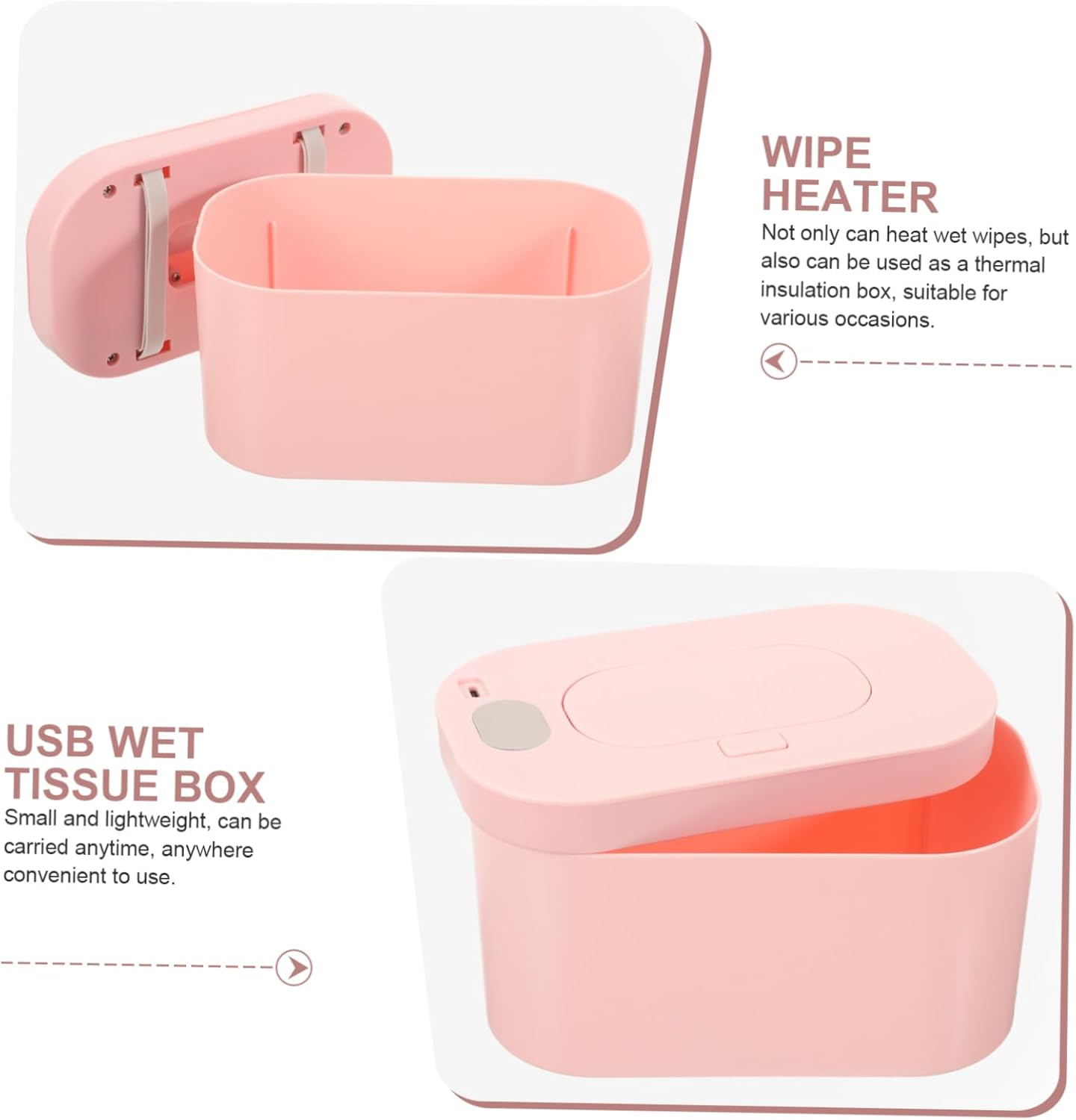 LIFKOME USB Wipe Warmer for Baby Portable Wet Tissue Heater Car Travel Essentials Maintains Warmth for Wet Wipes for Infants 12V Compatible