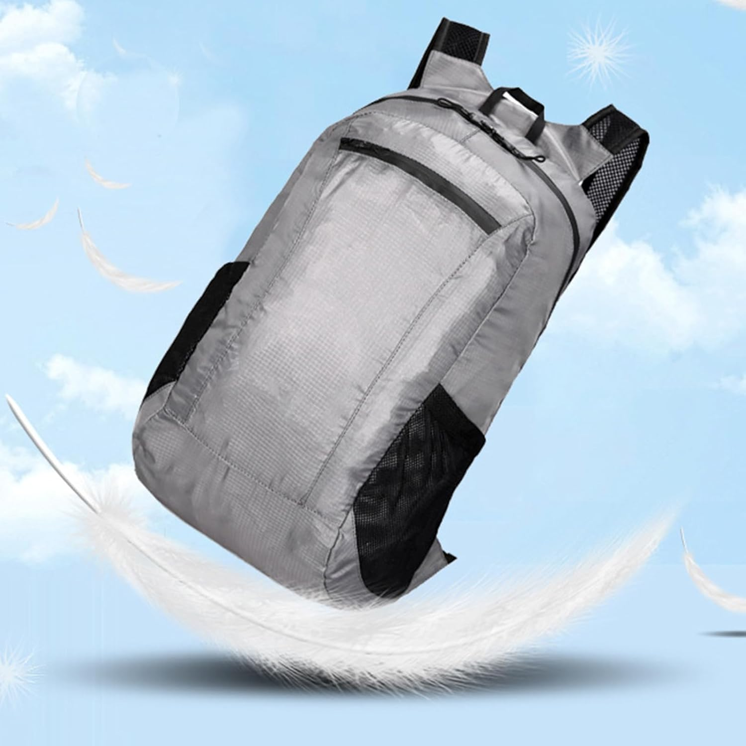 Hiking Backpack, 20L Lightweight Backpack, Foldable, Thin Waterproof Backpack, Suitable for Daily Fitness, Cycling, Travel, Camping, Hiking, Outdoor Sports - Sapphire image number 5