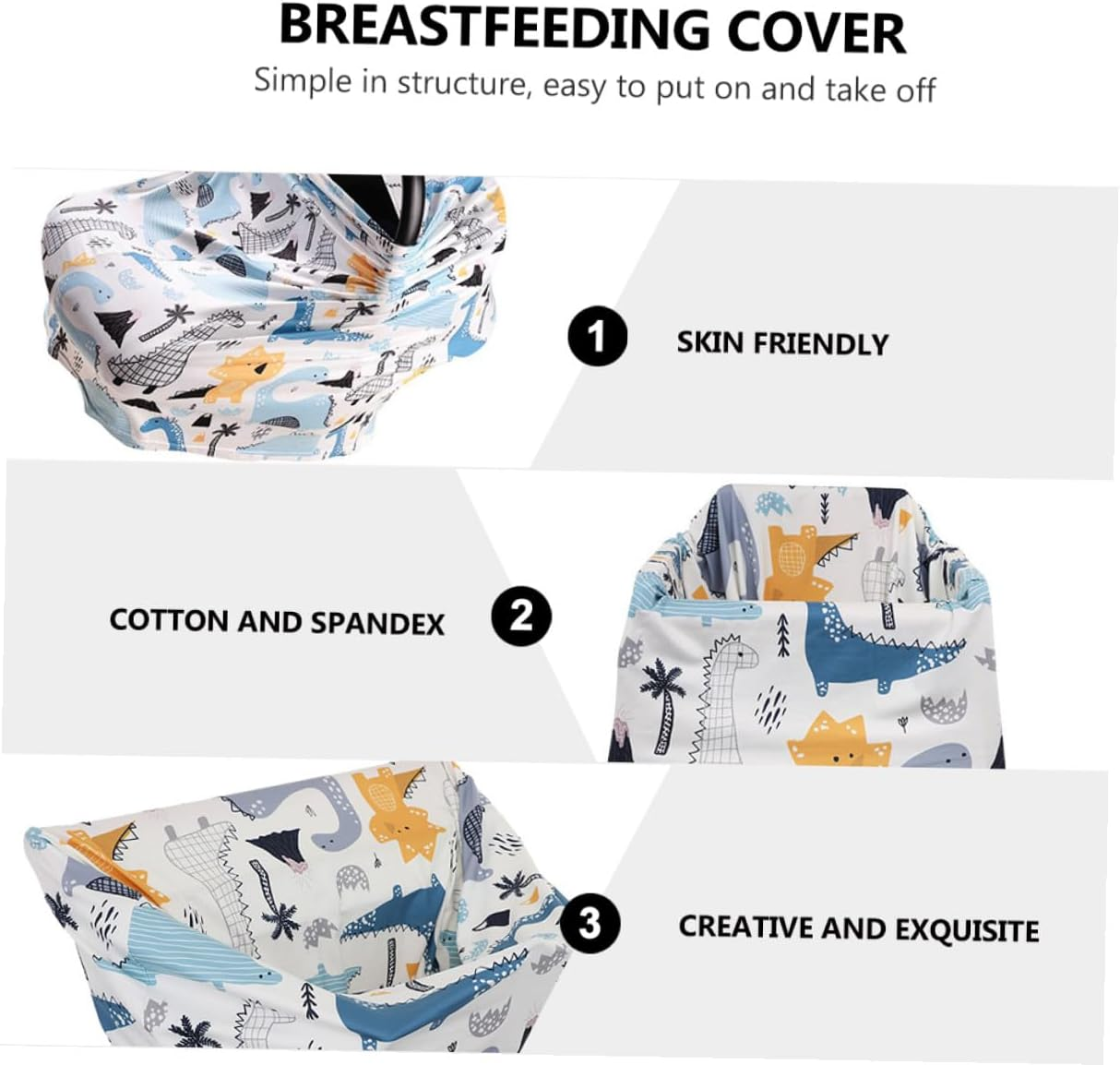 Hohopeti Multifunctional Cotton Nursing Cover Stroller Breastfeeding Cloak Breathable Skin-Friendly Chair Windproof Shield for Newborns and Mothers