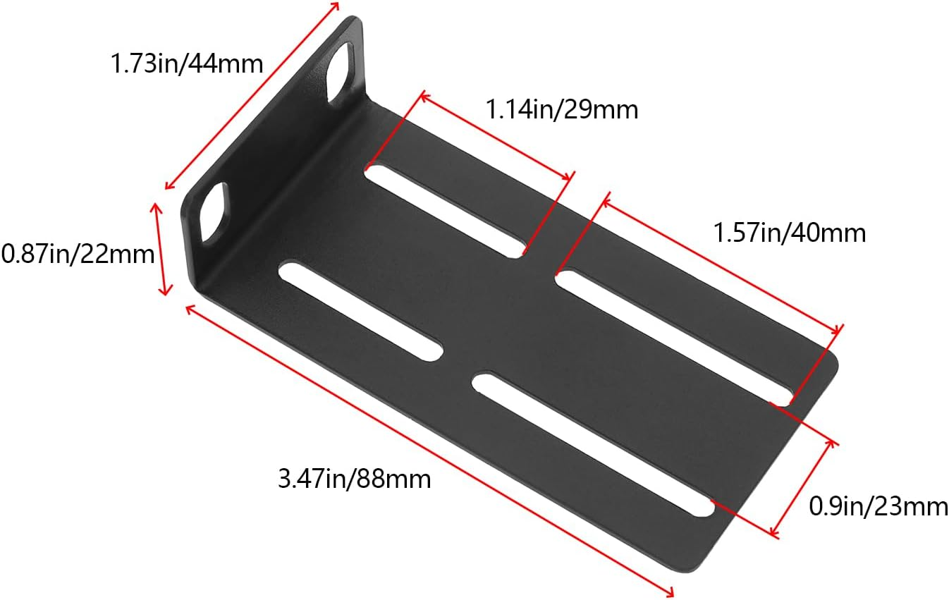 Be in Your Mind 2PCS 88Mm Rack Ears Mount Adjustable Hole Distance 29-40Mm for 19 Inch Switches Compatible with HP Switches with Screw image number 5