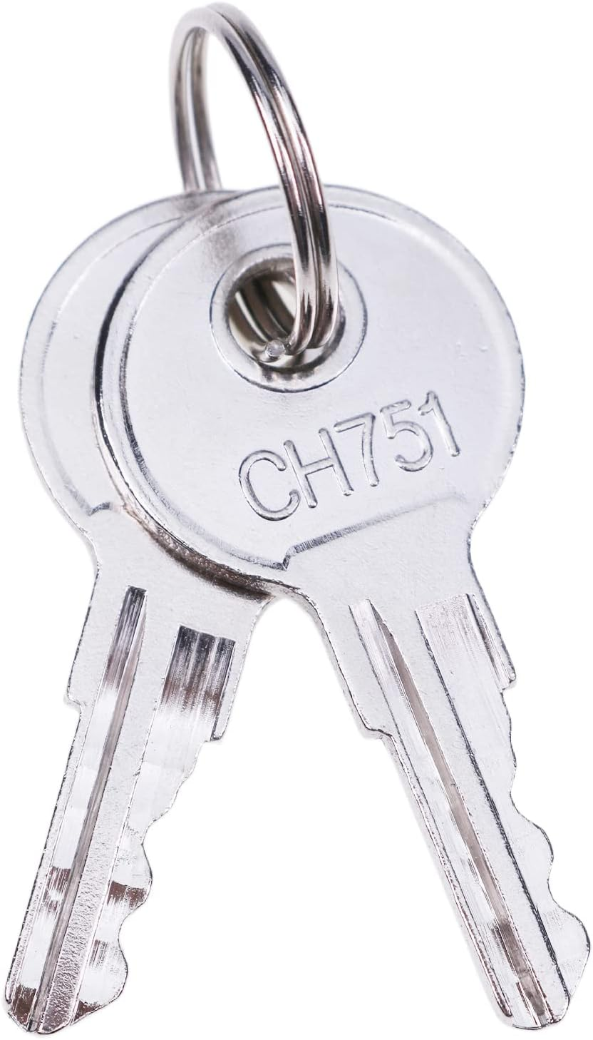 DVPARTS Universal Keys CH751 Compatible with RV Campers, Storage Lockers, Boats, Display Cases, T-Handles, Side Boxes (2) image number 1