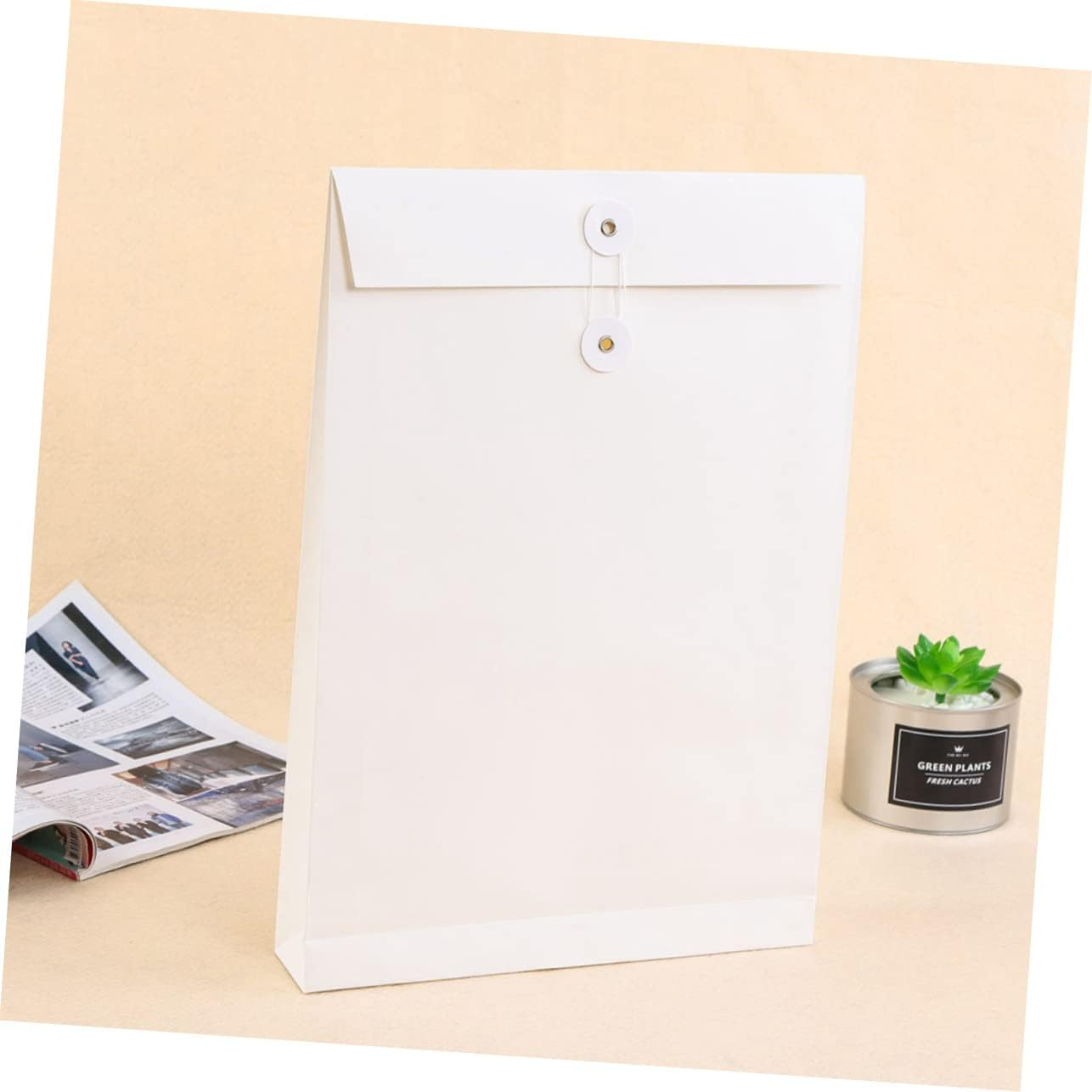 SEWACC 6Pcs White File Bag Paper Organizer Document Carrier Bag for Office Stationery Clothes Packing File Holder