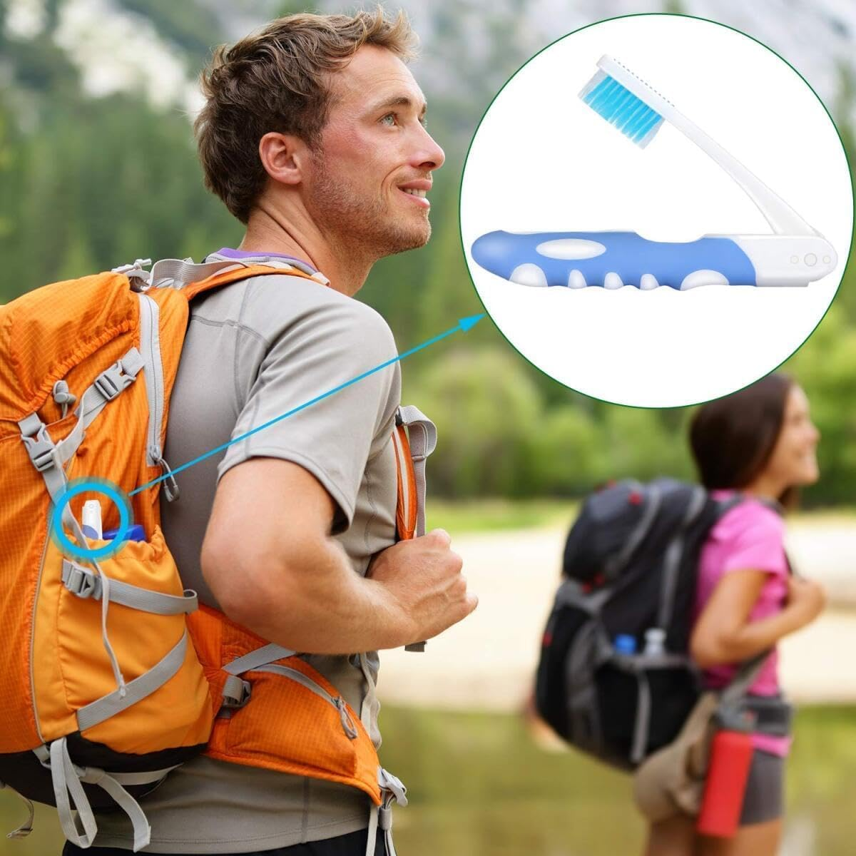 Dolemay 6 Pieces Travel Toothbrush,Folding Soft Toothbrush,Portable Mini Size Travel Toothbrush Kit, Soft Bristle Tooth Brushes for Travel,Business Trip,Collapsible Toothbrush Kit image number 1