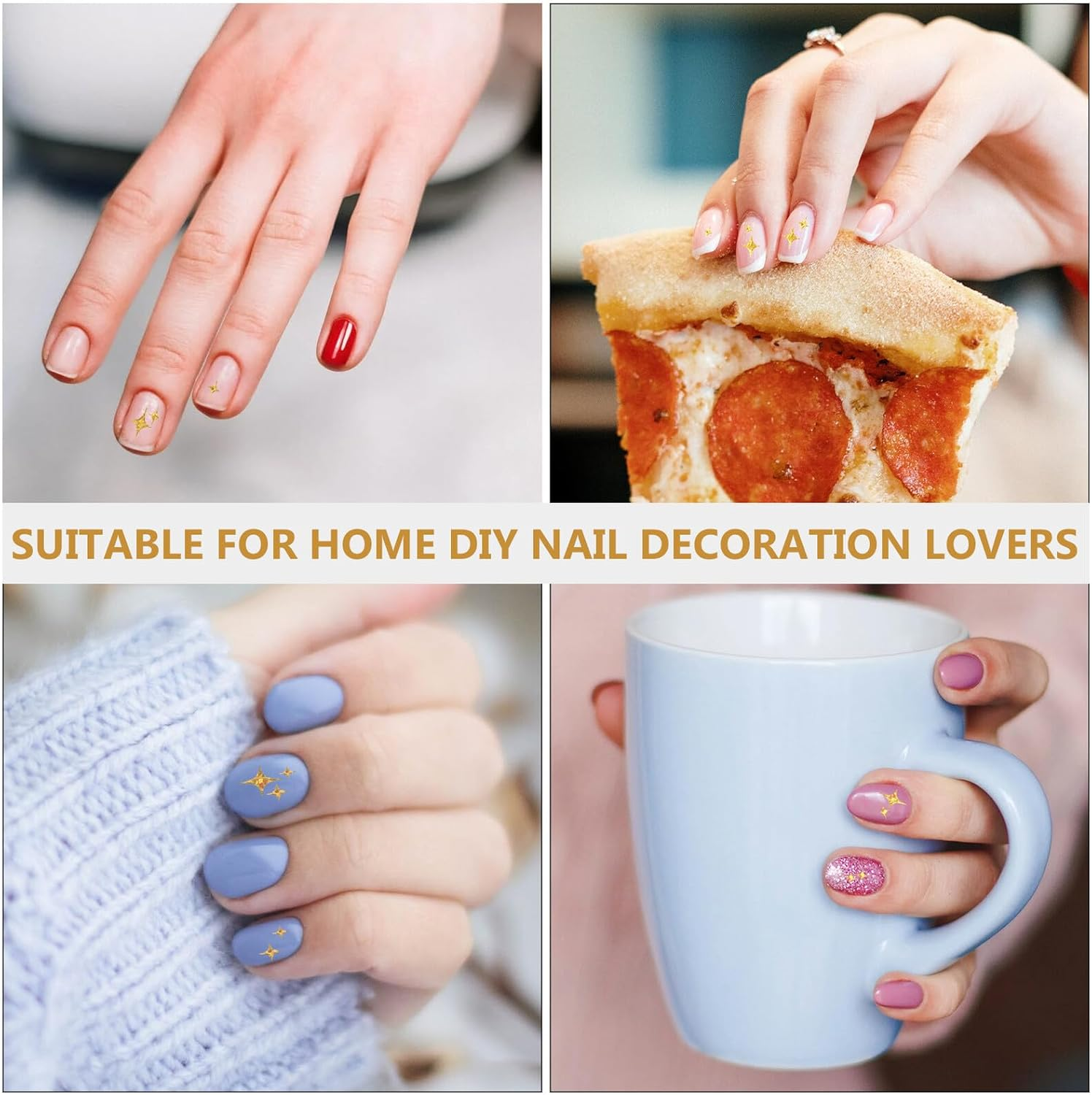 Luxshiny 5 Sheets Nail Art Stickers Creative Nail Ornament for DIY Rhinestones Aesthetic Look image number 6