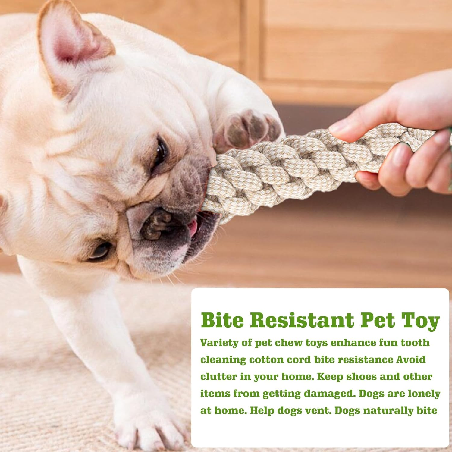 TOATELU Pack of 5 Dog Toy Rope: Chew Dog Toy Set with Knot Ball, Dog Interactive Toy, Dog Toy for Large Dogs, Medium Dogs, Small Dogs, Made of Natural Cotton image number 4