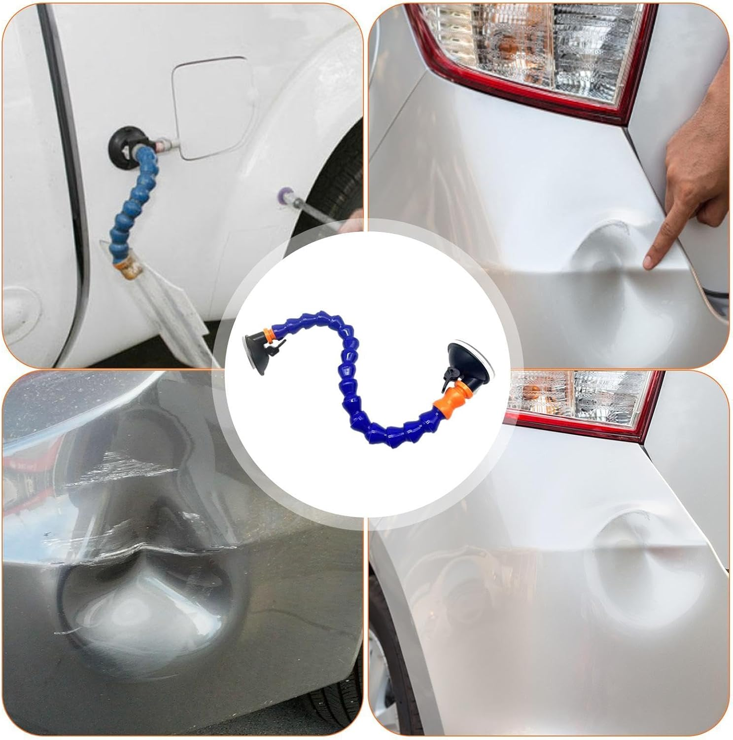 Double Head Dent Puller Tool, Strong Suction Cup Dent Remover, Car Dents Repair Tool Features Two Heads for Vehicle Body, Glass, Tile, and Mirror, 2.56 Inches