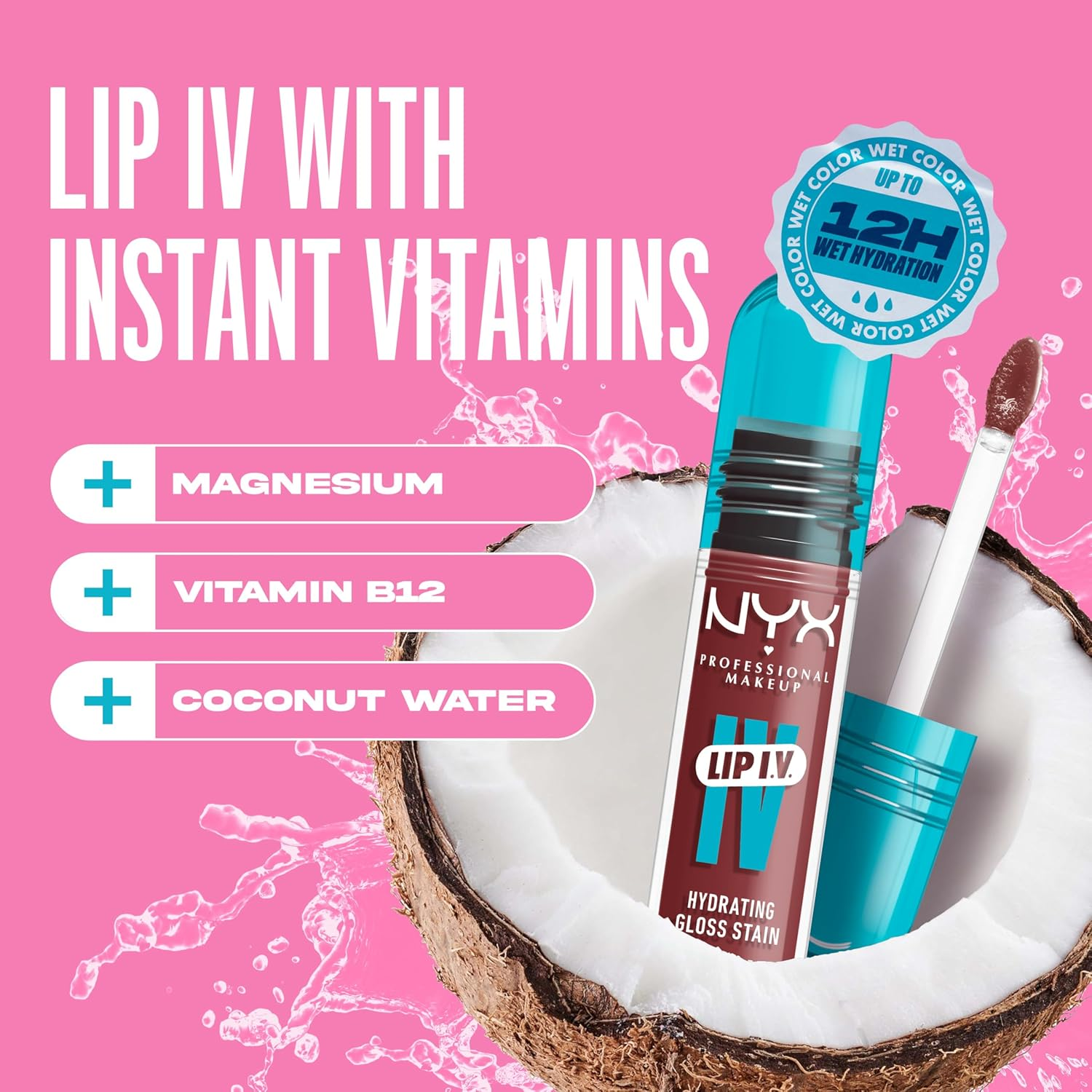 Lip I.V Hyrdating Lip Gloss Stain - Bubblegum Burst image number 3