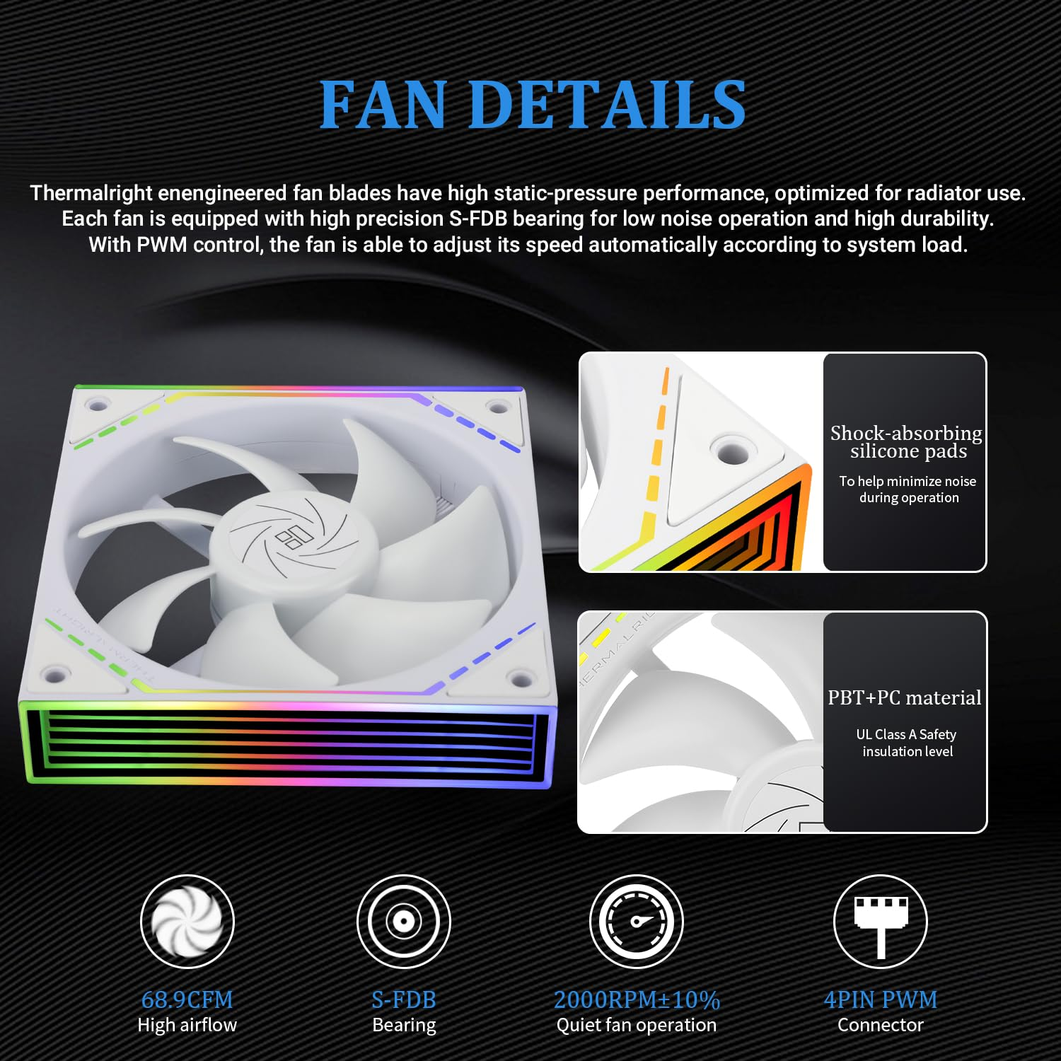 Thermalright Frozen Infinity 240 White CPU Water Cooler,240 Aio CPU Cooler PC Cooling System, Double TL-M12W PWM Fans,Infinity Mirror CPU Cooler,For Am4/Am5,Intel LGA1851/1700/1150/1151/2011 image number 2