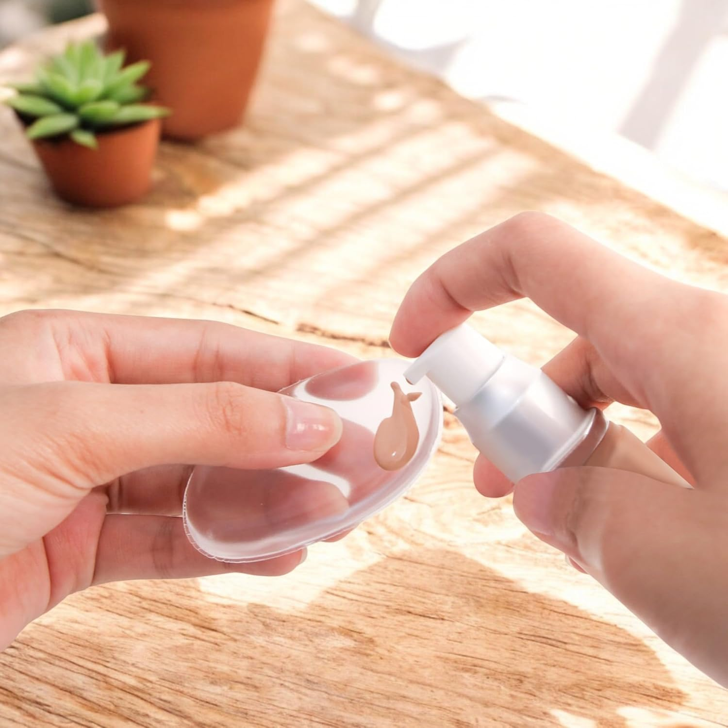 4 Pack Jelly Silicone Makeup Sponge Set for Women, Non-Absorbent Flawless Beauty Application Cosmetic Blender Pure Puff Applicator for Foundation, Powder, Concealer, Blush, Highlighter, Pink & Clear image number 3