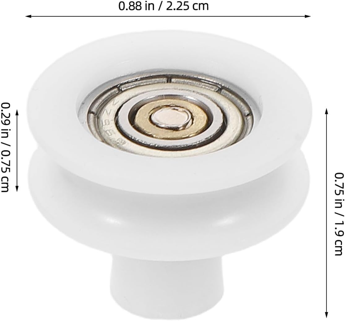 COHEALI 4Pcs Shower Sliding Door Rollers Replacement Kit Glass Door Wheel Pulleys for Smooth Sliding Fit Shower Roller Wheels Hardware Accessories image number 4