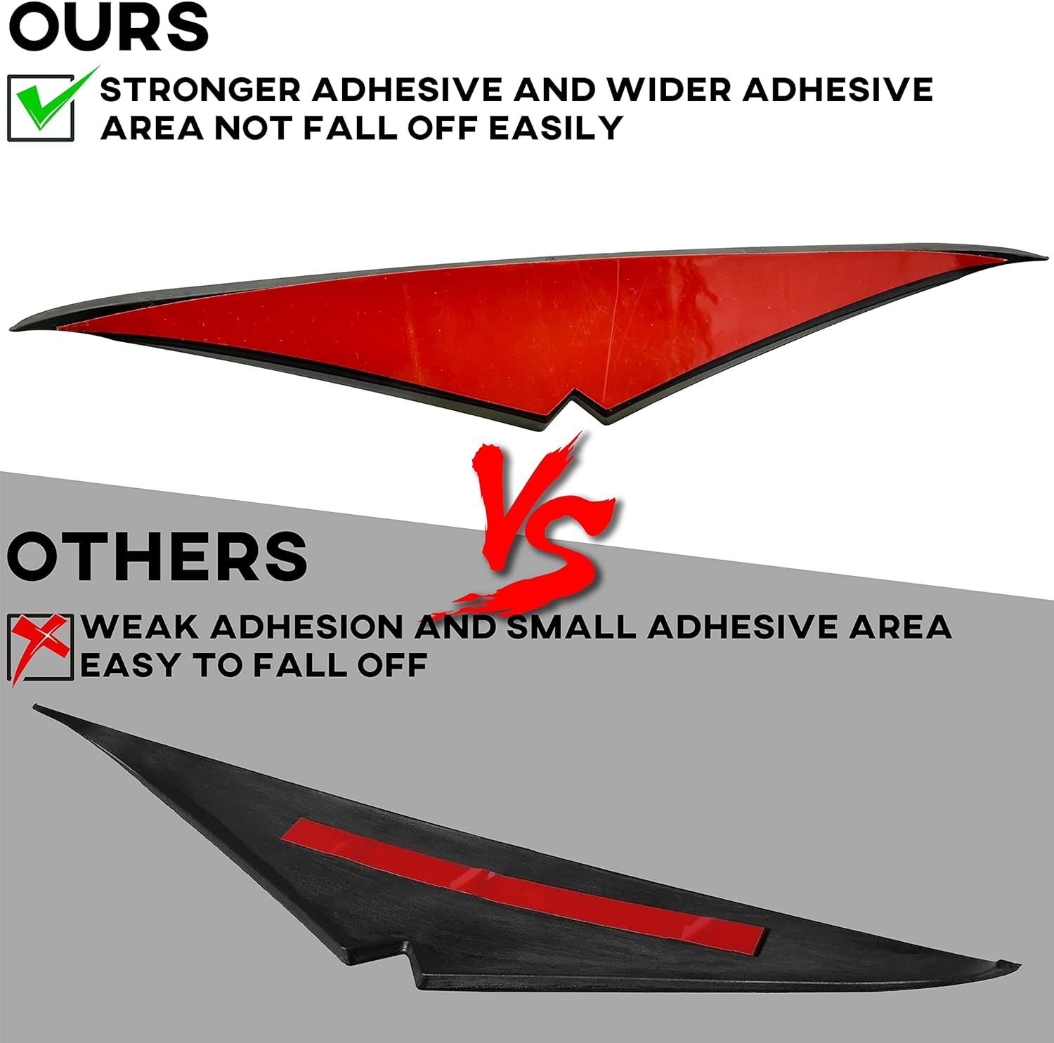 Headlight Eyebrows Sticker for 2015-Up Road Glide, Black Headlamp Eyebrow Eyelids Upper Tip Trim Decoration Cover Visor Decoration for Harley Davidson Road Glide 2015-Later Accessories image number 1