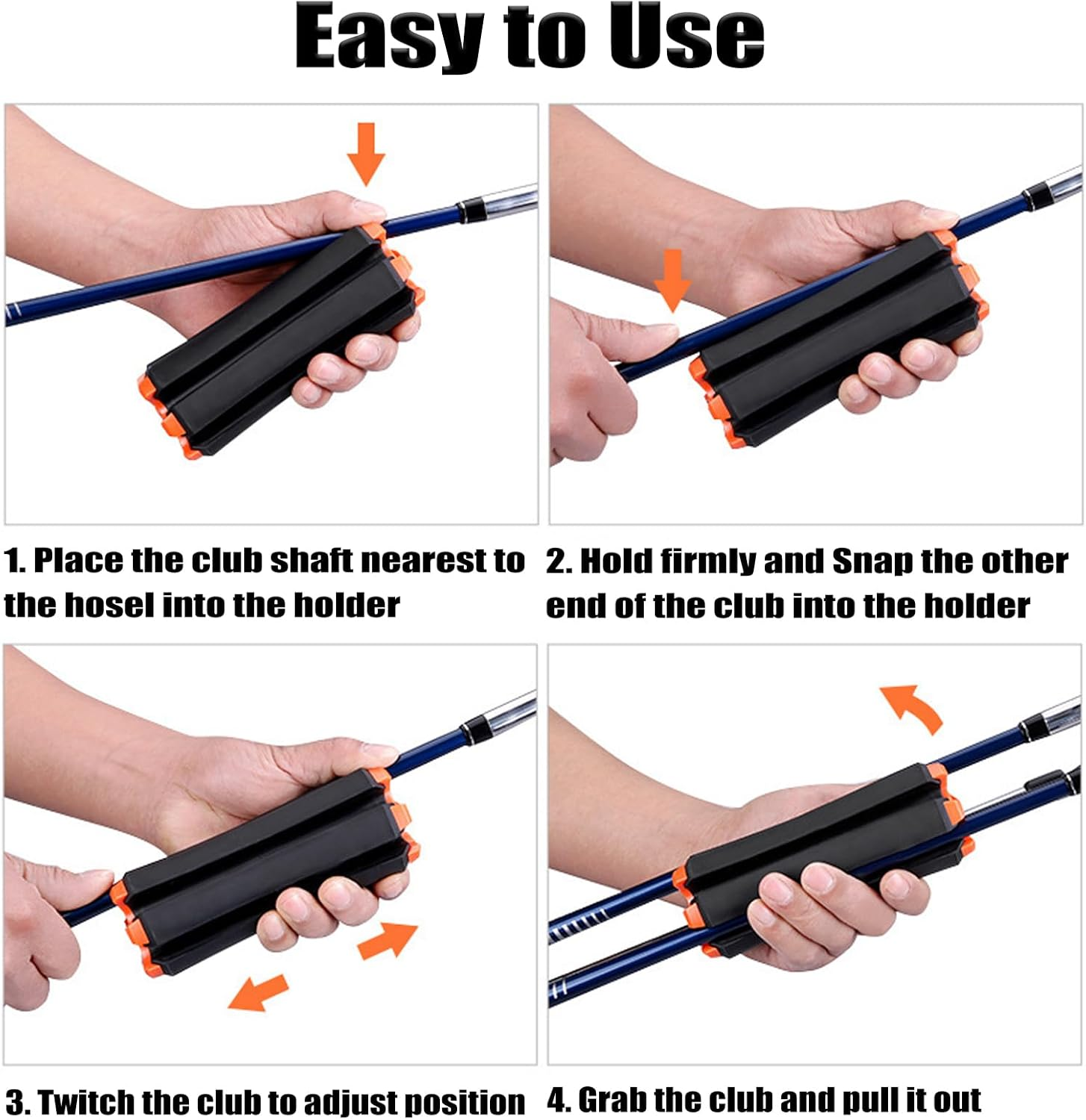 Peixiong Golf Club Carrier Golf Club Holder to Holds up 6 Golf Clubs, Portable Golf Club Retainer Golf Club Storage Rack, Easy to Carry Club Carrier for Outdoor Sports Training Accessories image number 3