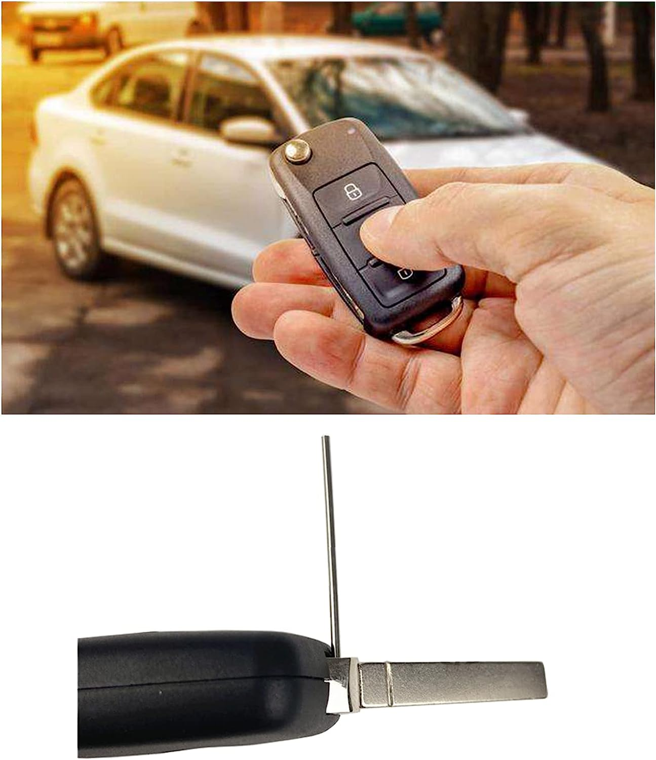 Car Key Remote Pin Blade Pin Removal Tool Set W/Car Flip-Key Pin Folding Remote Quick Remover Installation Repair Tool image number 1