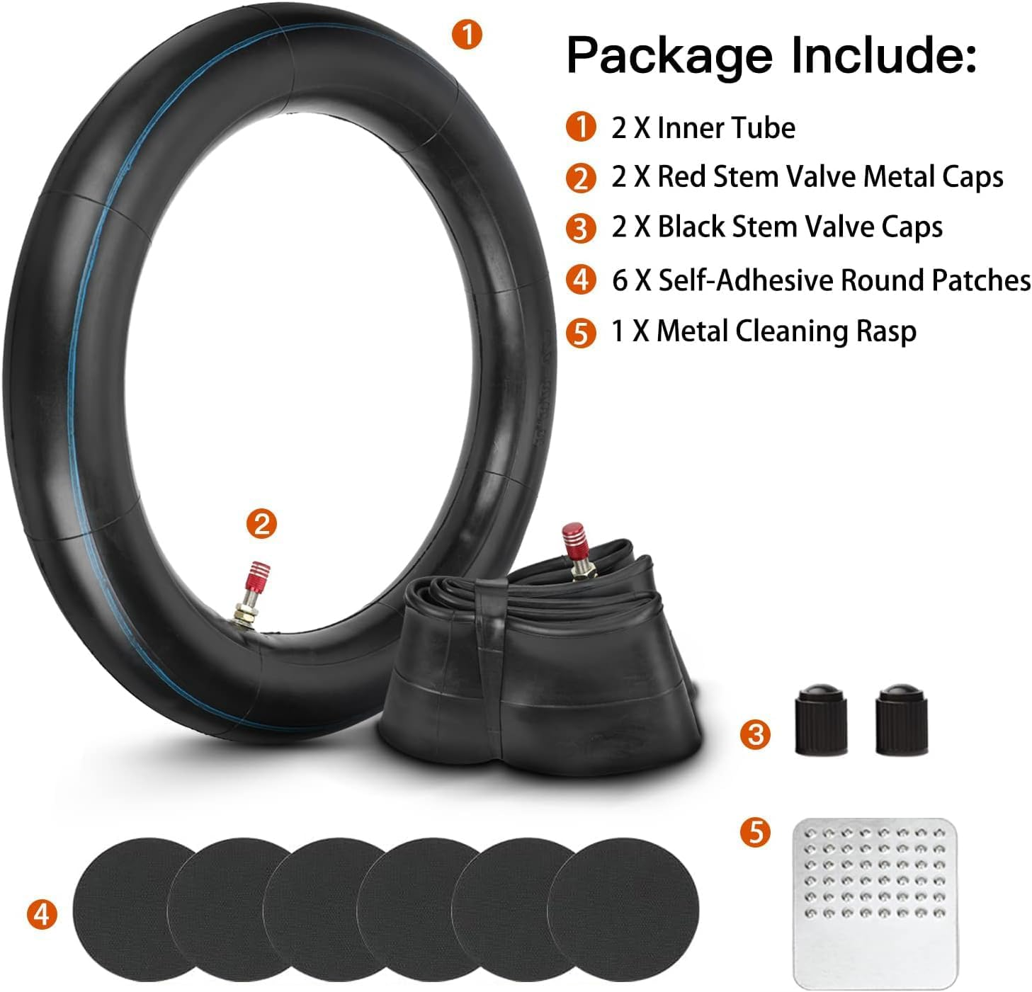 GREHUA 2.75 3.00-12 80/100-12 Inch Rear Inner Tube for SSR 110Cc 125Cc 90Cc KLX110 PW80 TTR90 TTR110 XR50 XR70 CRF50 CRF70 CRF110 DRZ110 Coolster QG-214 Apollo RFZ Pit Dirt off Road Bike Parts image number 3