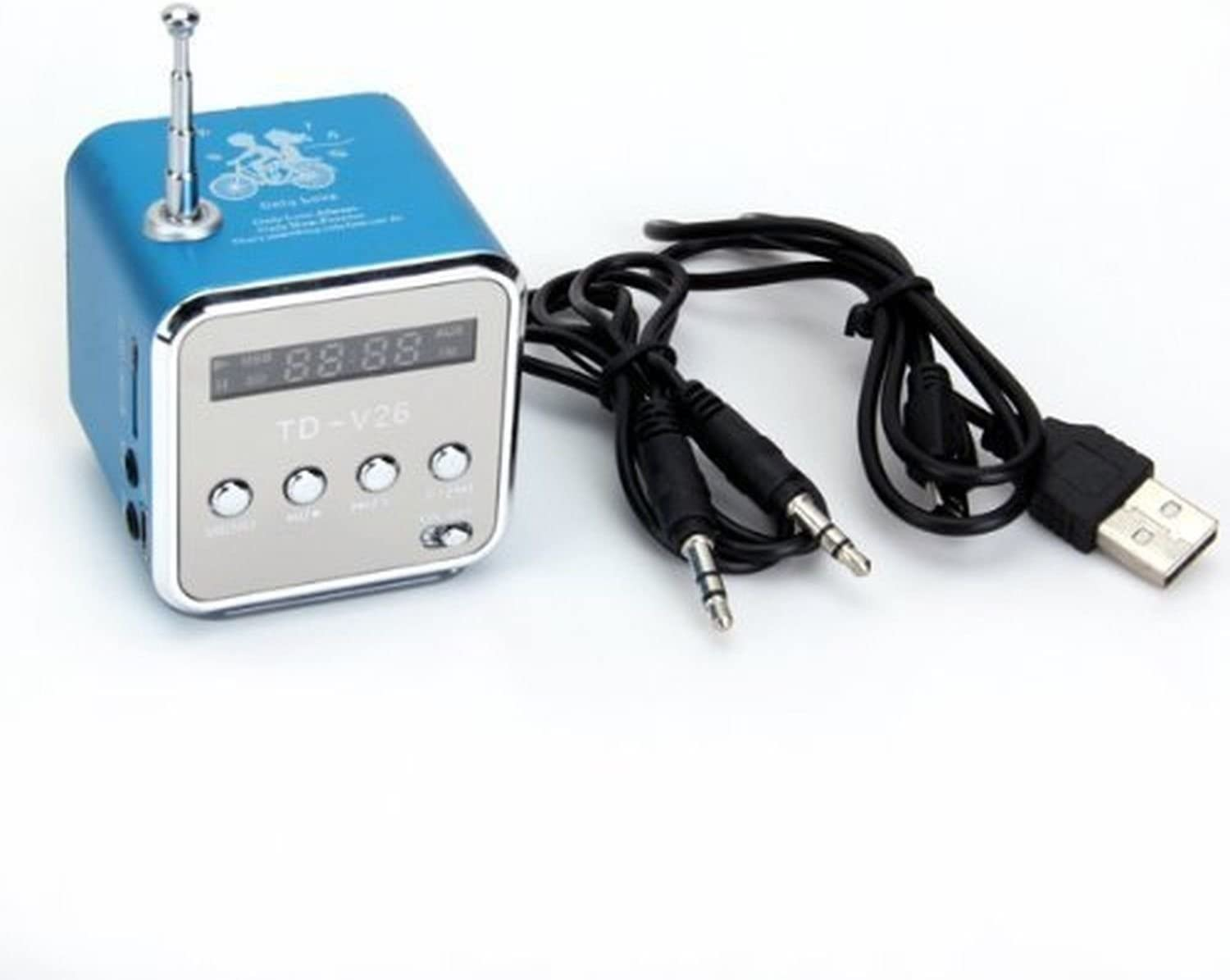 Portable Mini Stereo FM Radio MP3 Bluetooth Speaker Music Player Support Micro SD/U Disk/Pc - Black image number 3