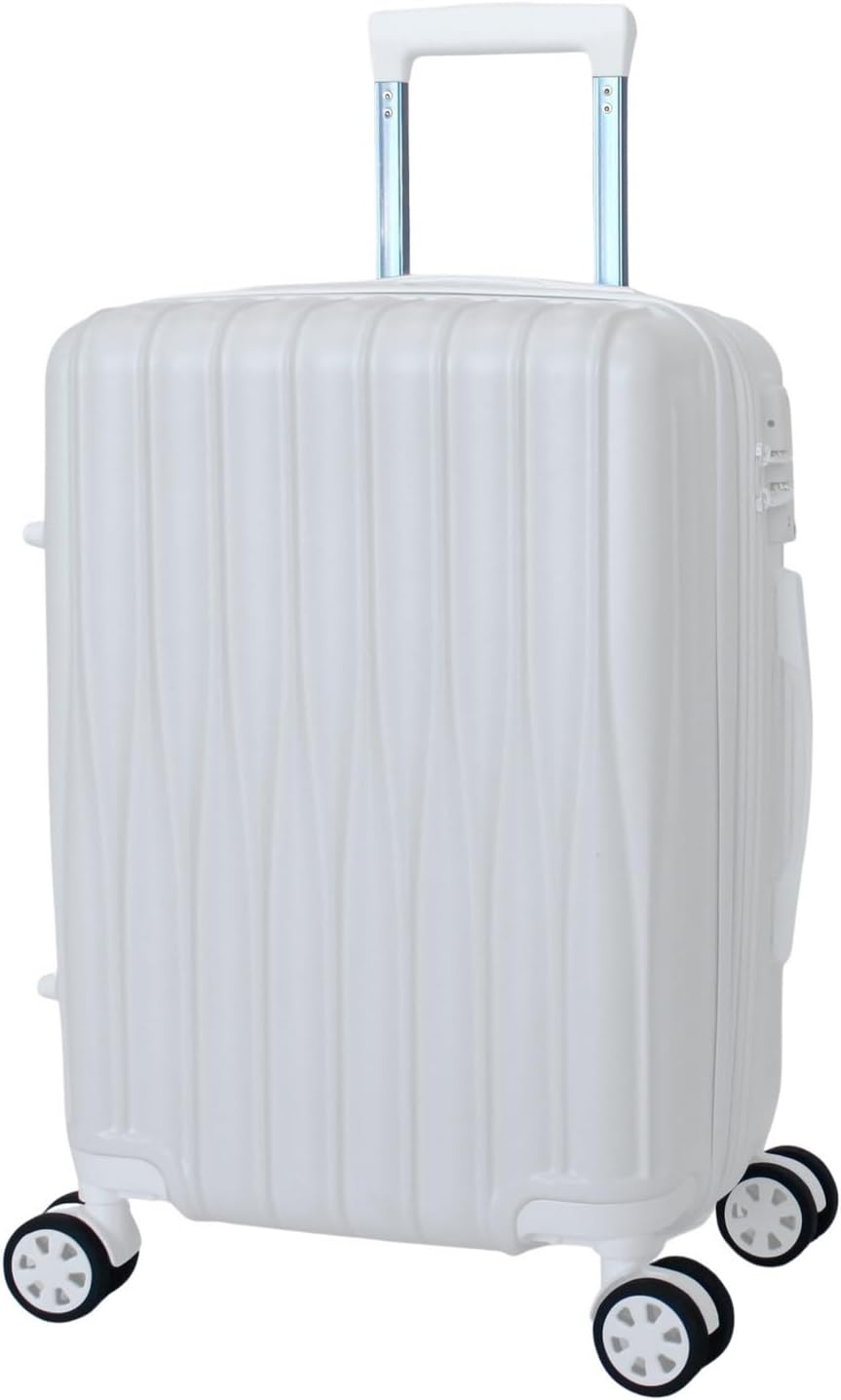 World Traveler Horizons 3-Piece Expandable Spinner Luggage Set, Cream White, Cream White, One_Size, Horizons 3-Piece Expandable Spinner Luggage Set