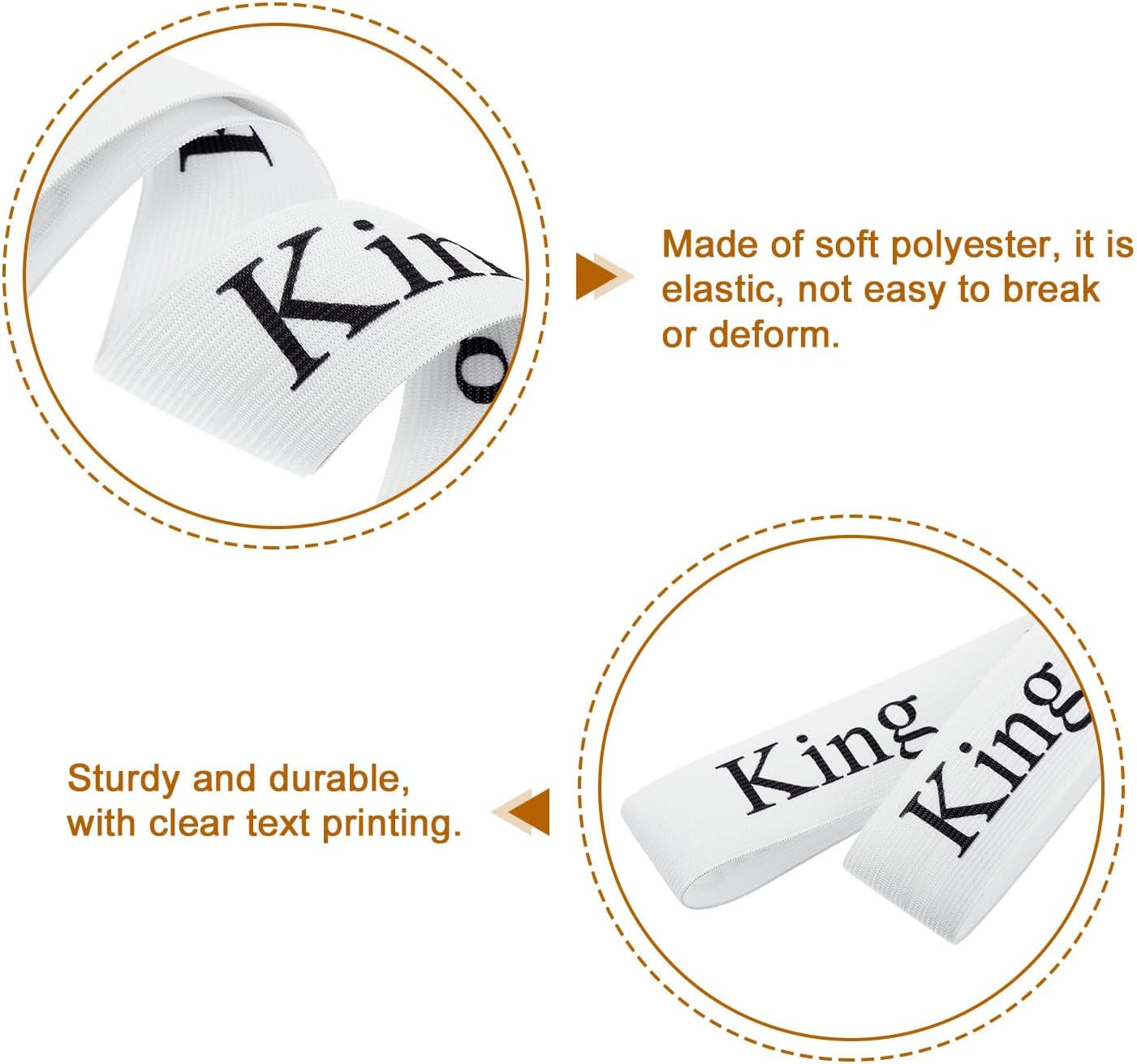 Uxcell 8 Pcs Bed Sheet Organizer Bands,325X38Mm Storage Bands Labels Elastic Bedding Sheet Keeper Straps for Closet Organization, White/Black (King)